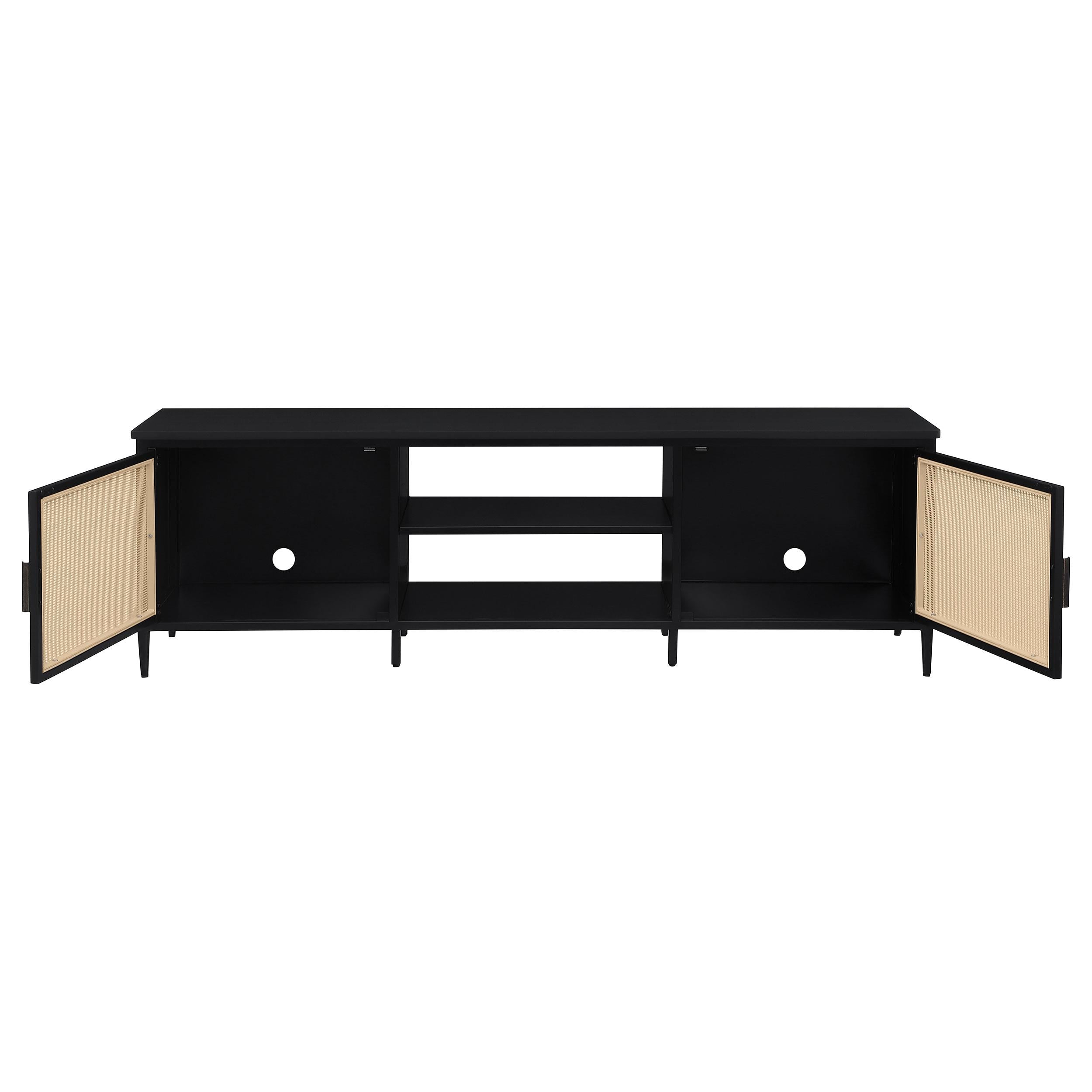 Coaster Furniture Amherst 710034 2-door 70-inch Metal TV Stand Media Console - Black - Image 3