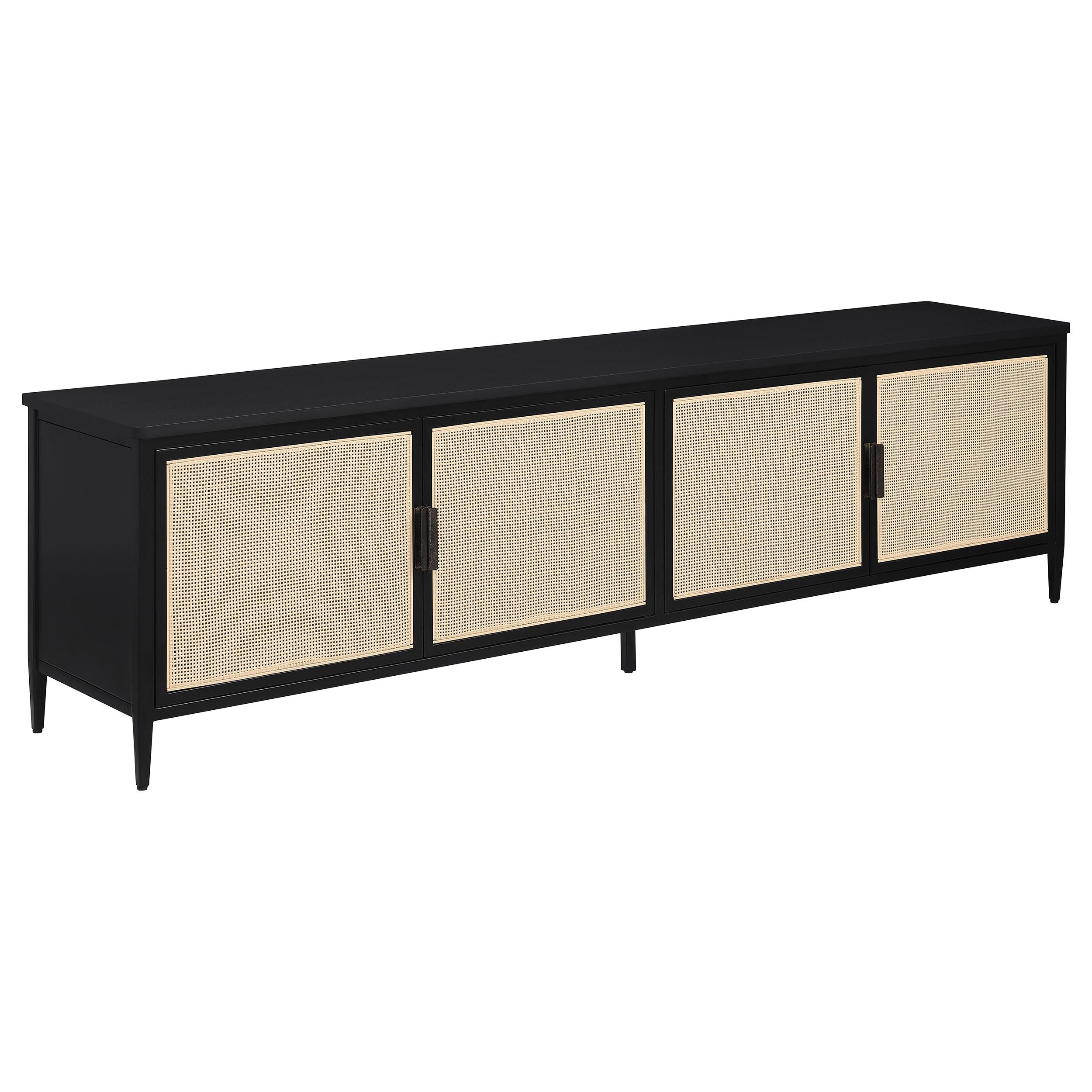 Coaster Furniture Amherst 710035 4-door 78-inch Metal TV Stand Media Console - Black - Image 1
