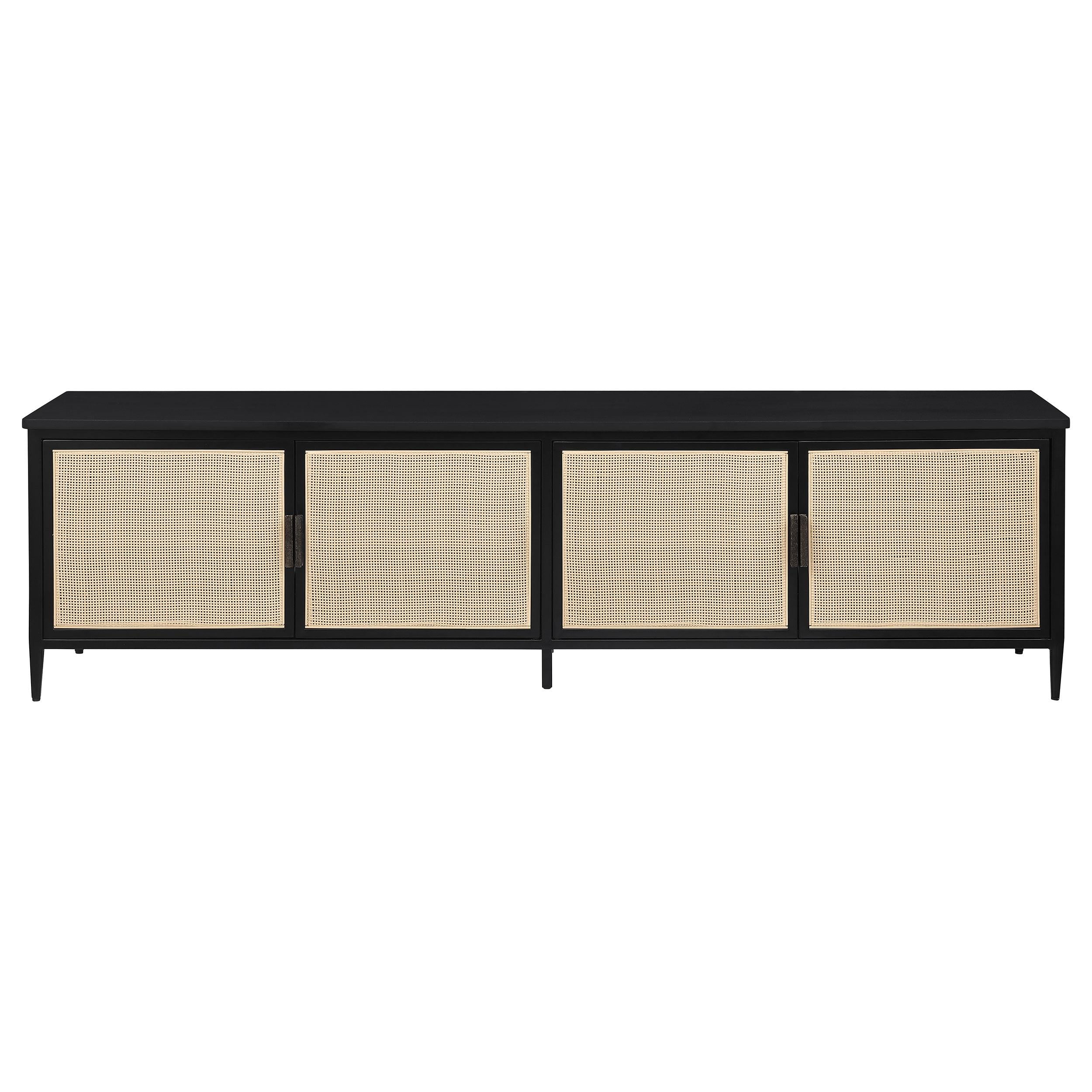 Coaster Furniture Amherst 710035 4-door 78-inch Metal TV Stand Media Console - Black - Image 2