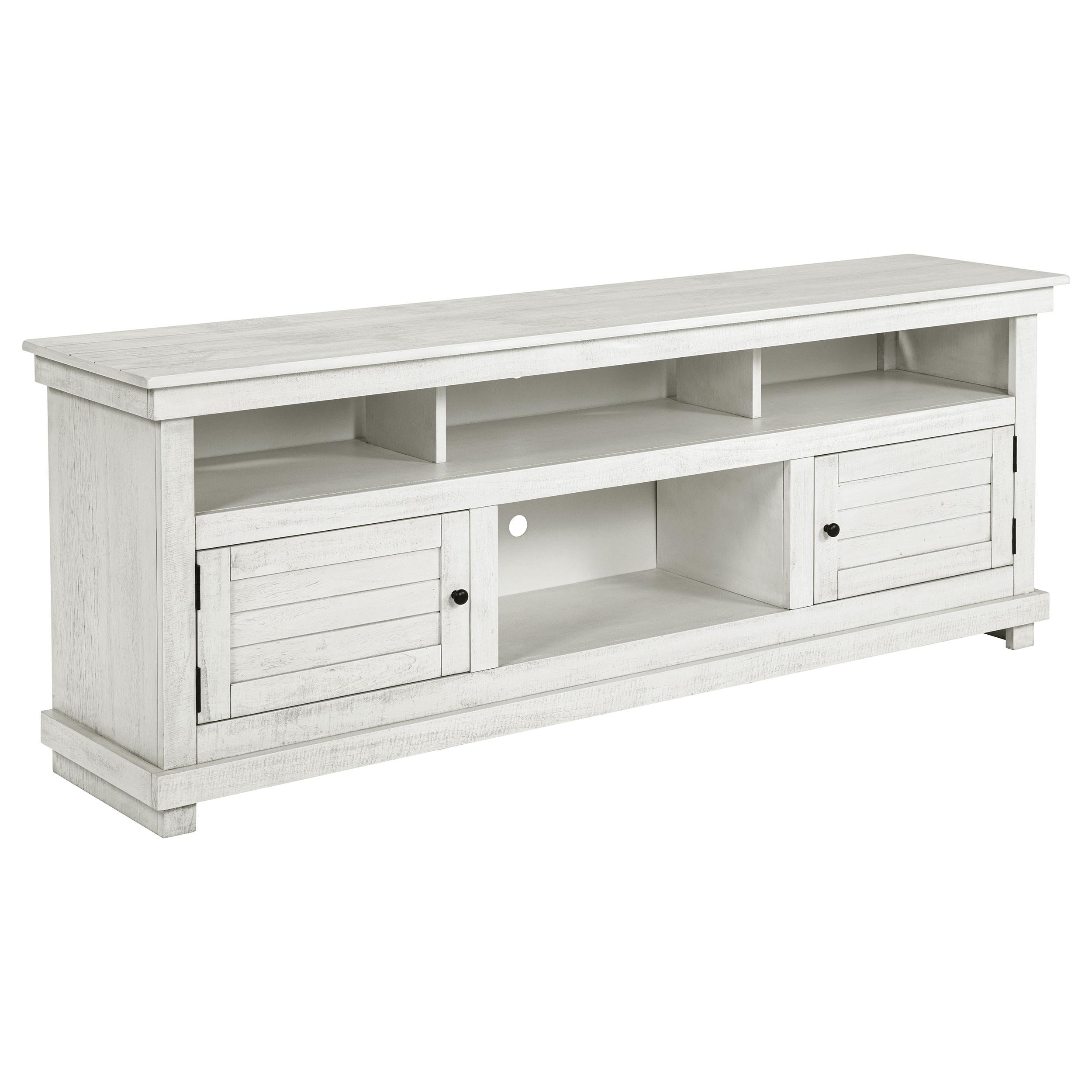 Coaster Furniture Payne 710053 70-inch TV Stand Media Console - Distressed White - Image 1