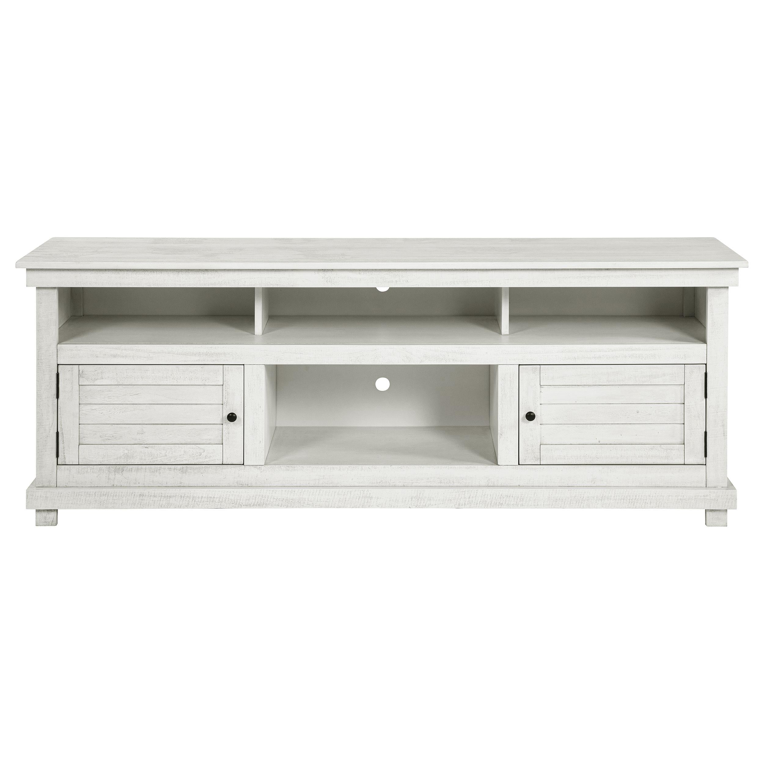 Coaster Furniture Payne 710053 70-inch TV Stand Media Console - Distressed White - Image 2