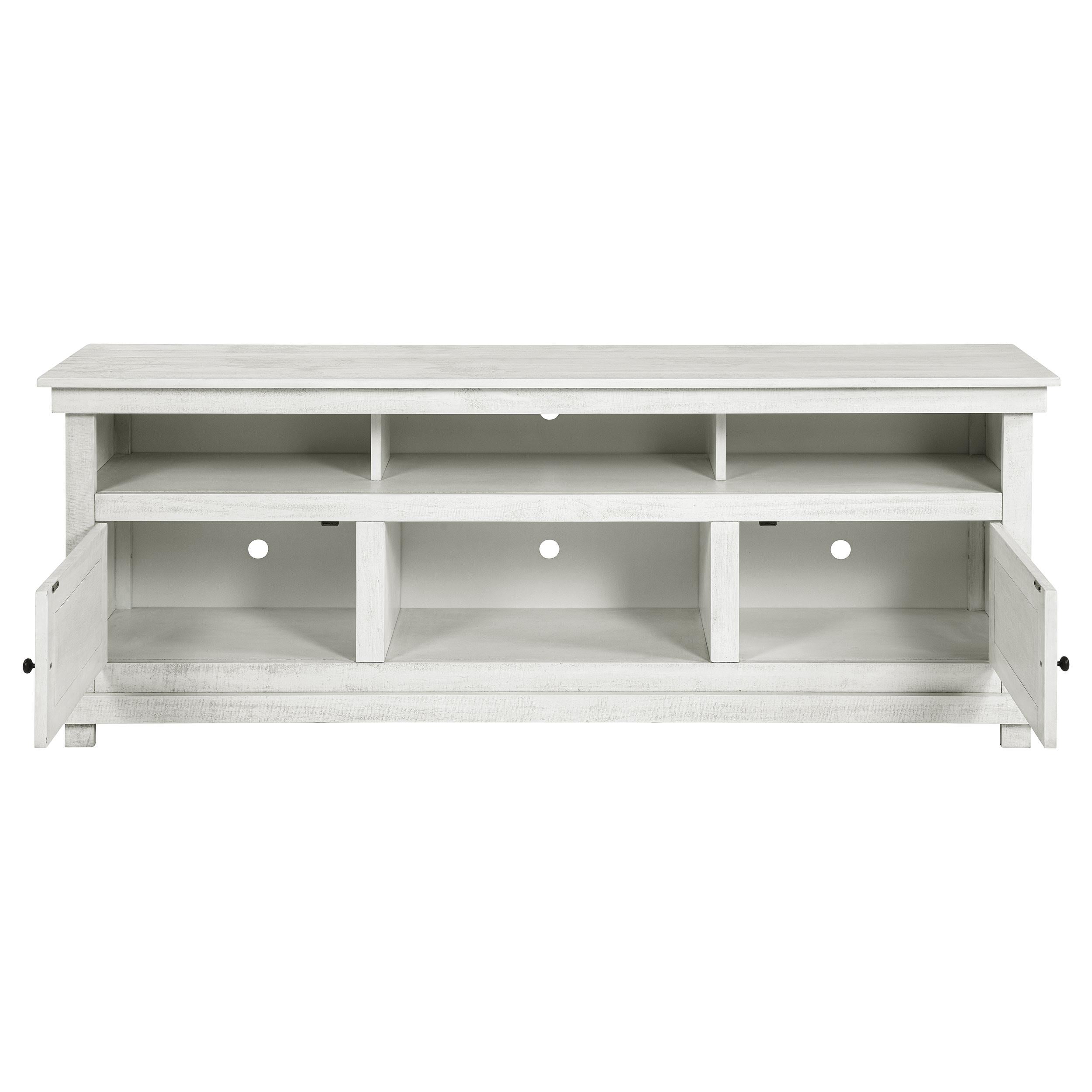 Coaster Furniture Payne 710053 70-inch TV Stand Media Console - Distressed White - Image 3