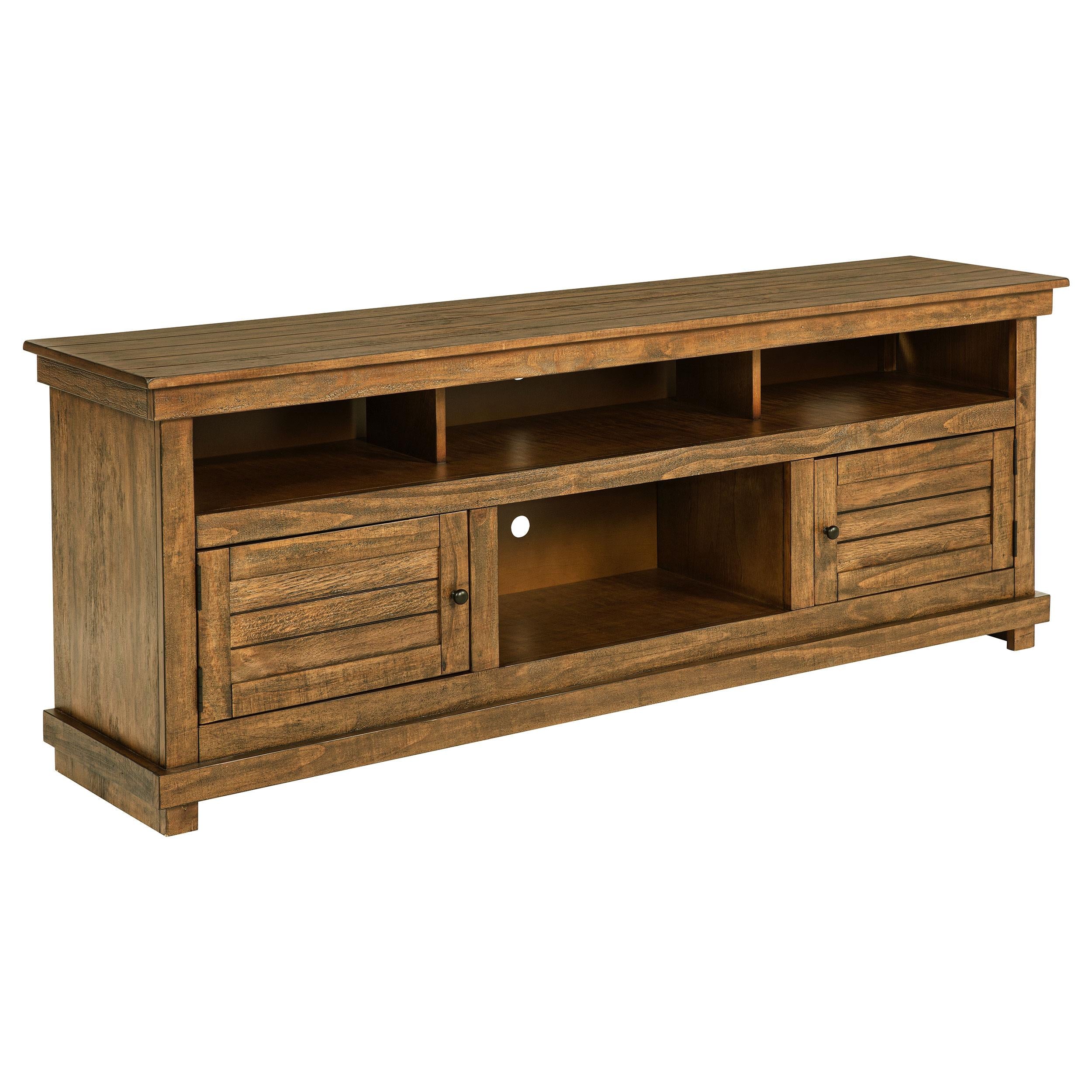 Coaster Furniture Payne 710043 70-inch TV Stand Media Console – Distressed Brown