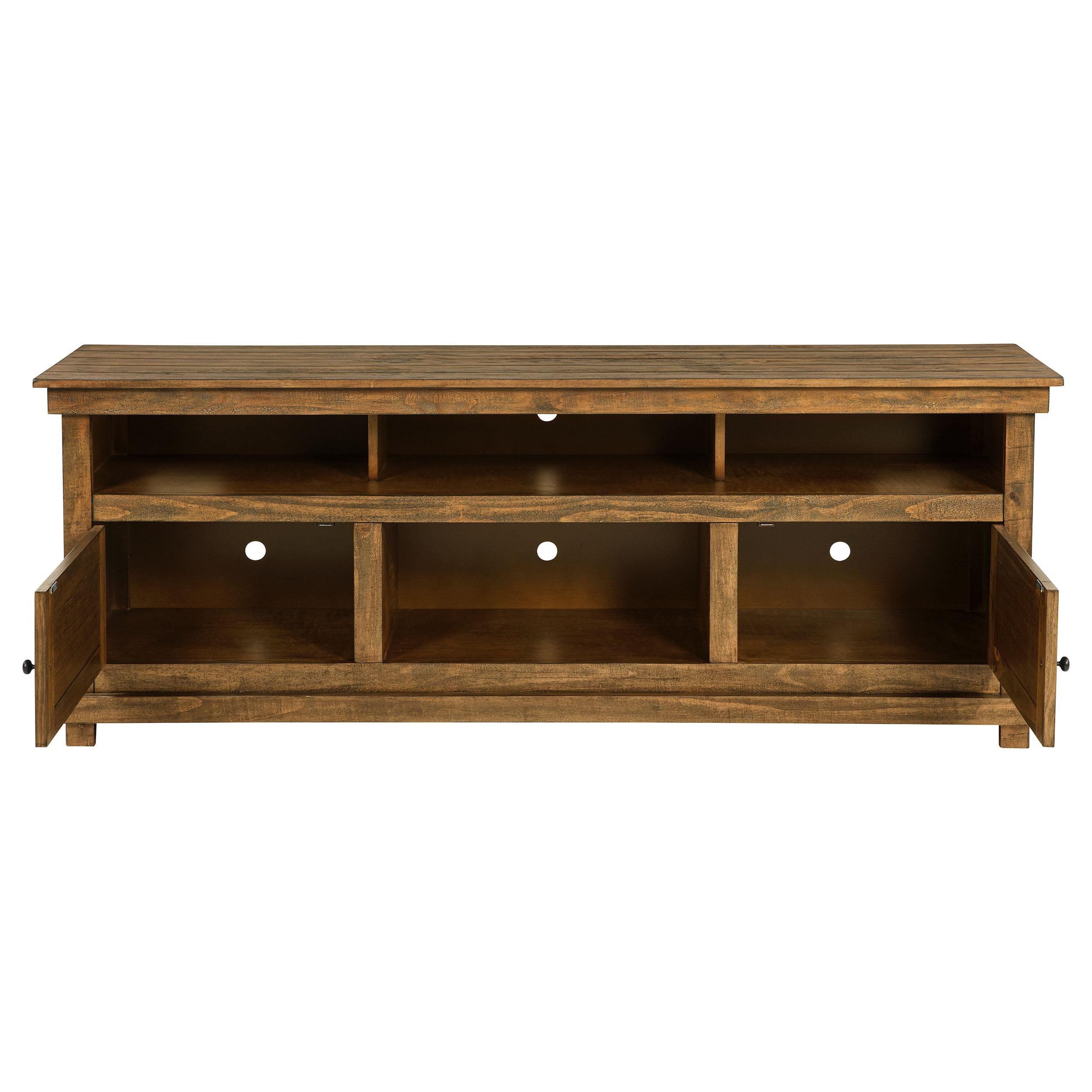 Coaster Furniture Payne 710043 70-inch TV Stand Media Console - Distressed Brown - Image 3