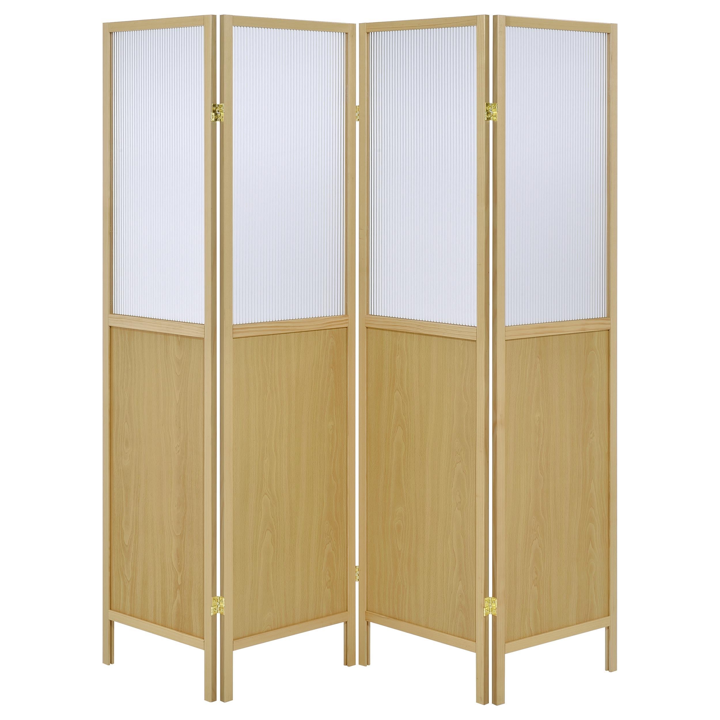 Coaster Furniture Mattison 960121 4-Panel Room Divider Folding Shoji Screen - Natural - Image 2
