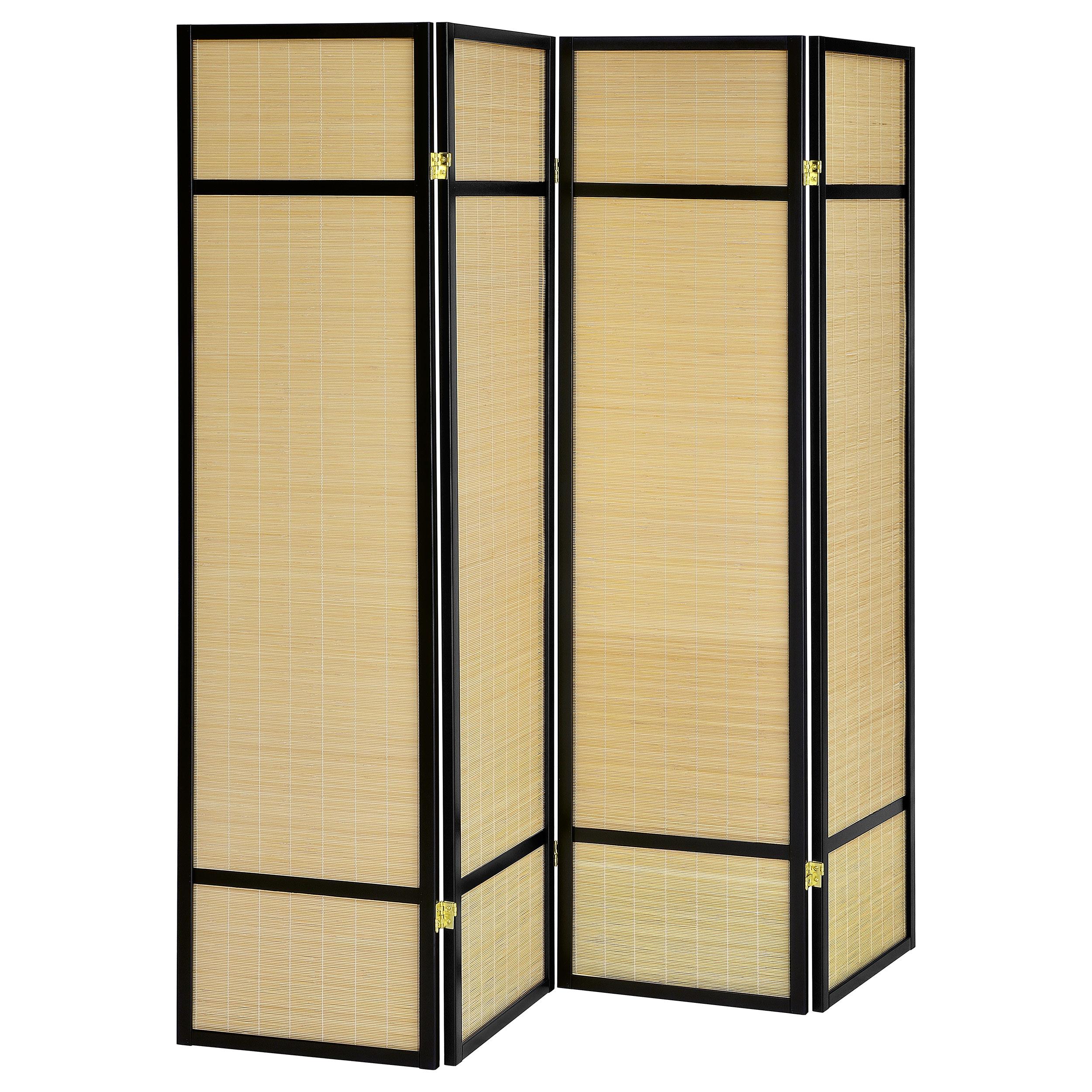 Coaster Furniture Pearce 961648 4-panel Bamboo Room Divider Folding Screen – Natural