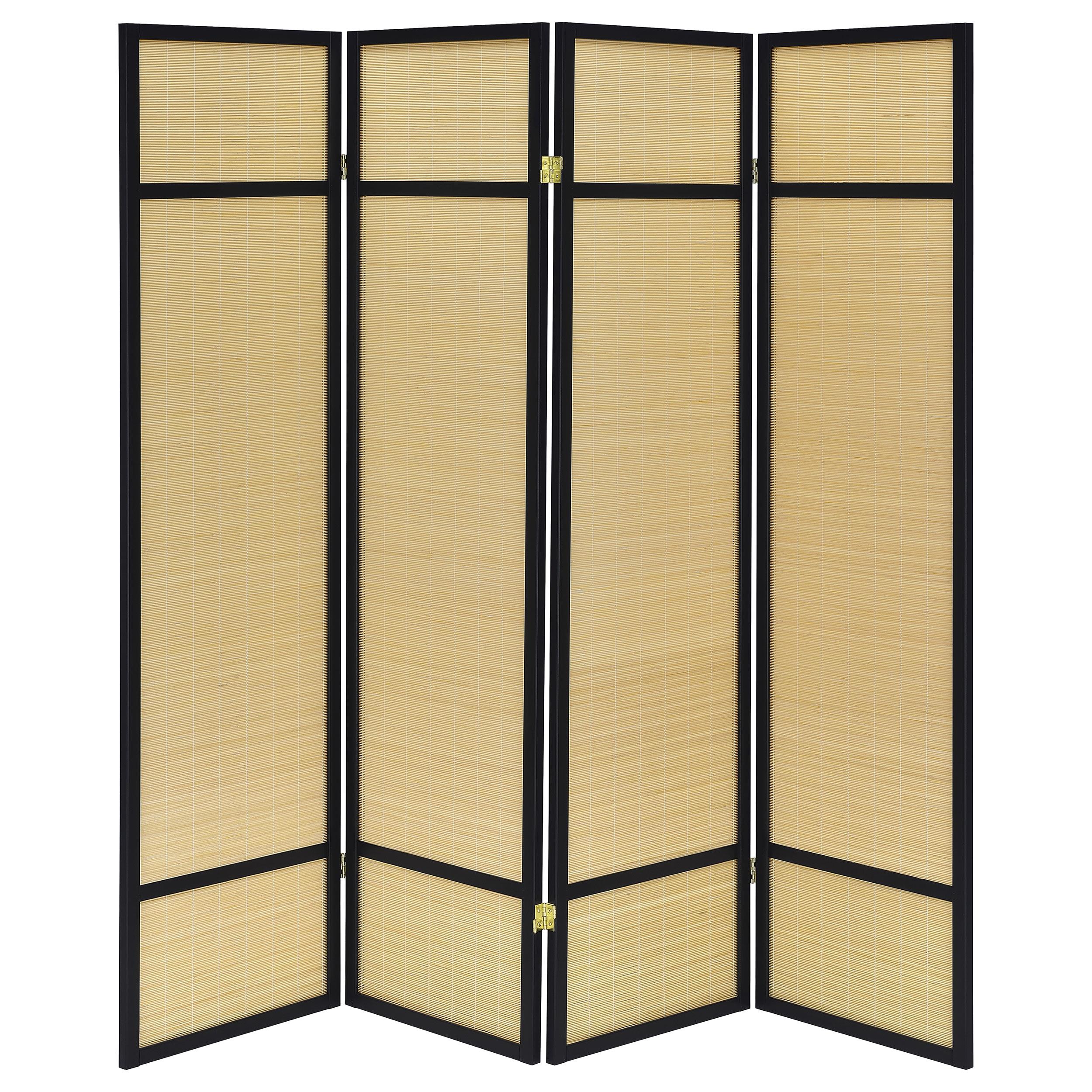 Coaster Furniture Pearce 961648 4-panel Bamboo Room Divider Folding Screen - Natural - Image 3