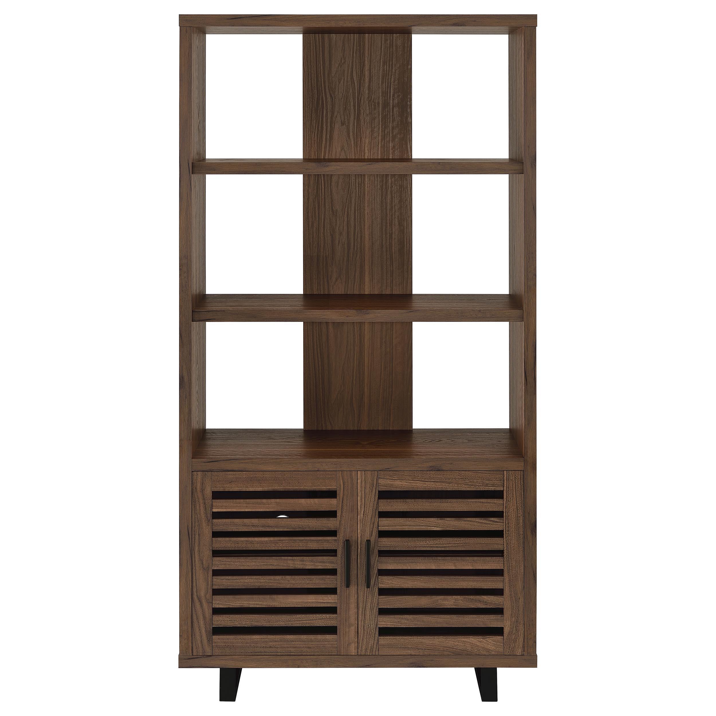 Coaster Furniture Maddox 801863 71-inch 3-shelf Cabinet Bookcase - Walnut - Image 3