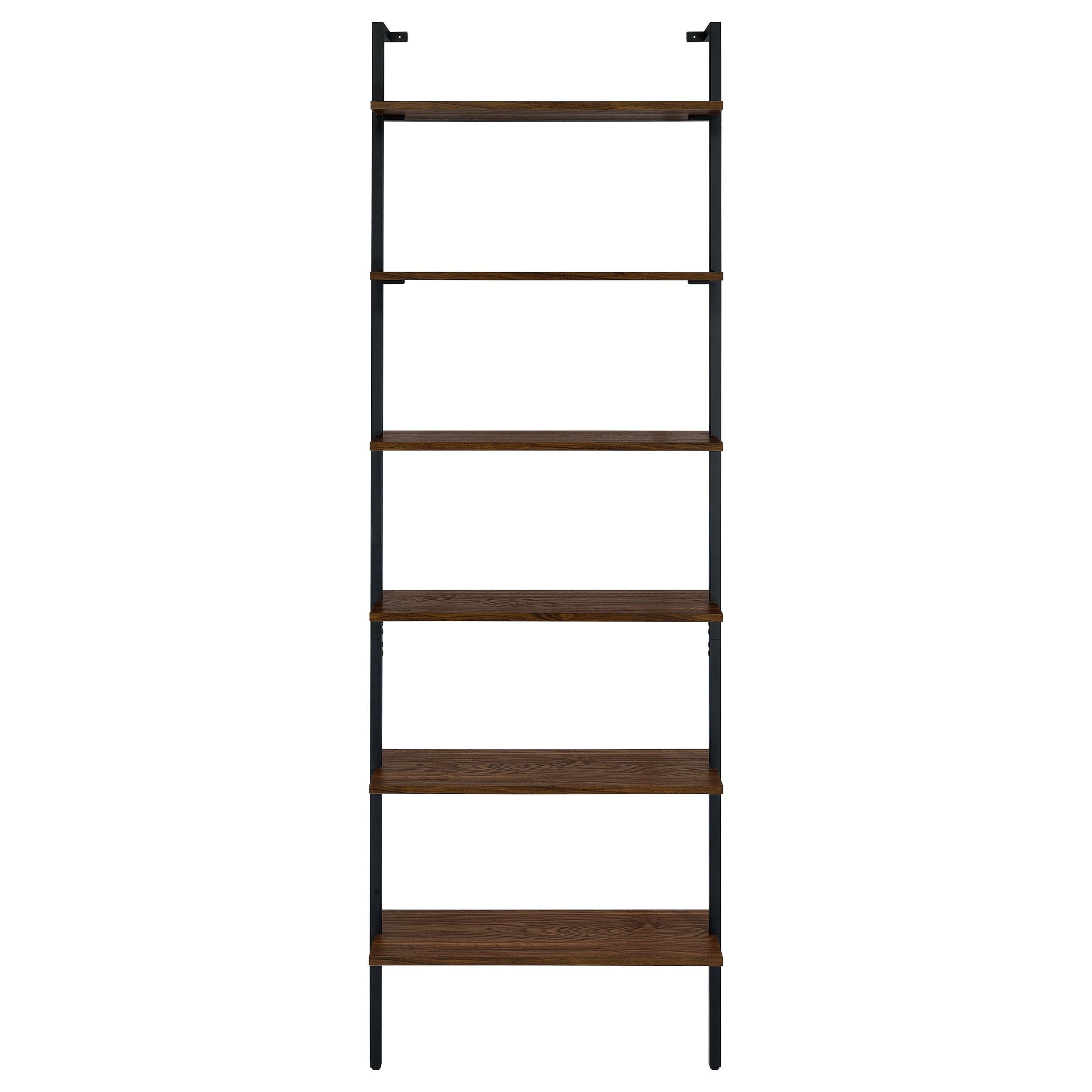 Coaster Furniture Owens 980072 96-inch 6-shelf Wall Bookshelf - Walnut - Image 2