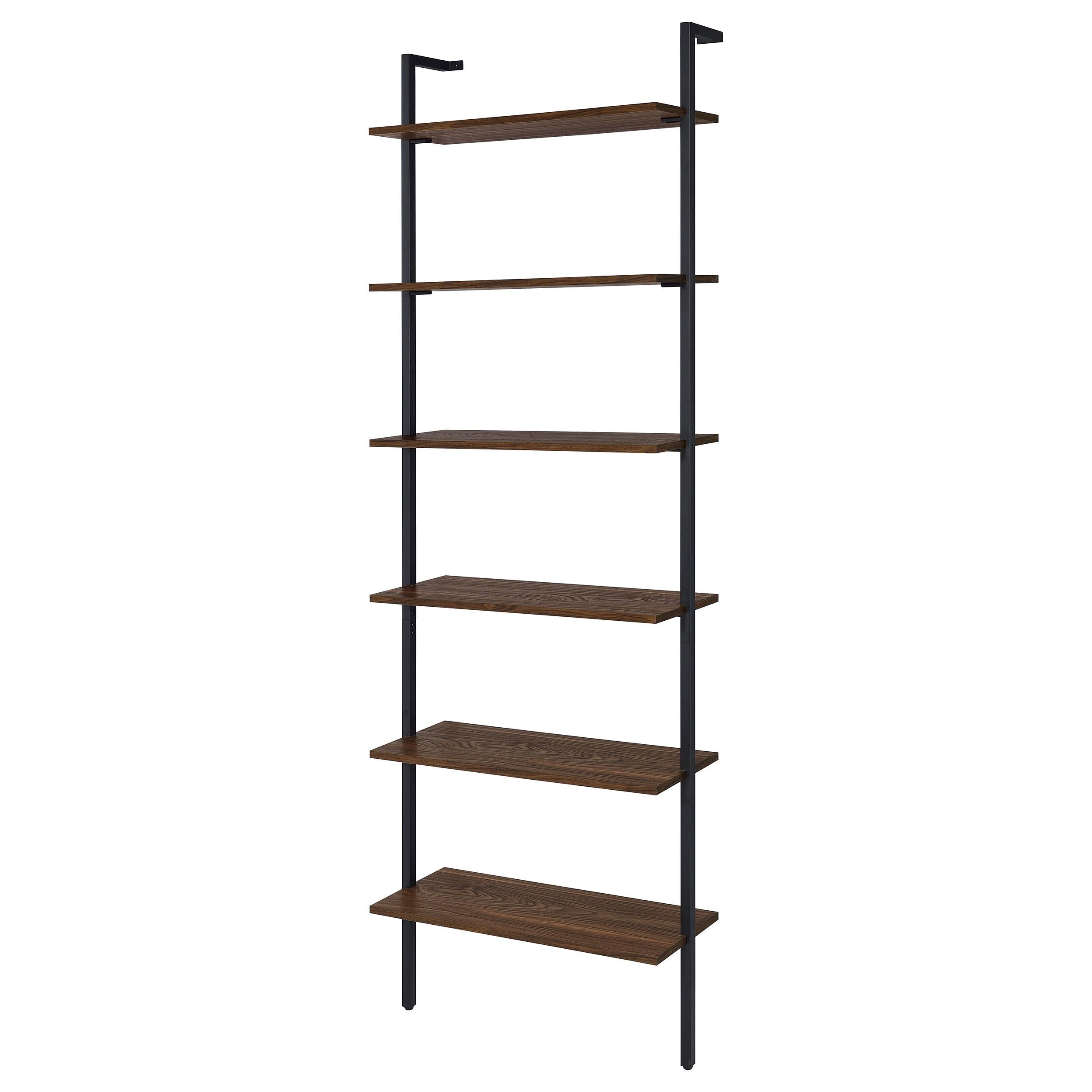 Coaster Furniture Owens 980072 96-inch 6-shelf Wall Bookshelf - Walnut - Image 3