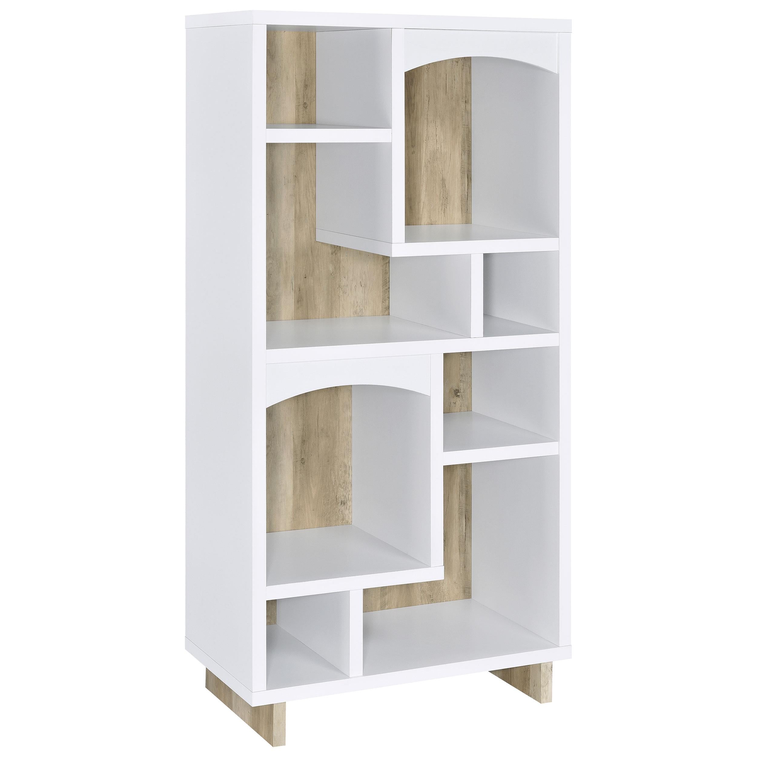 Coaster Furniture Dalton 980075 65-inch 6-shelf Bookcase – White and Distressed Pine