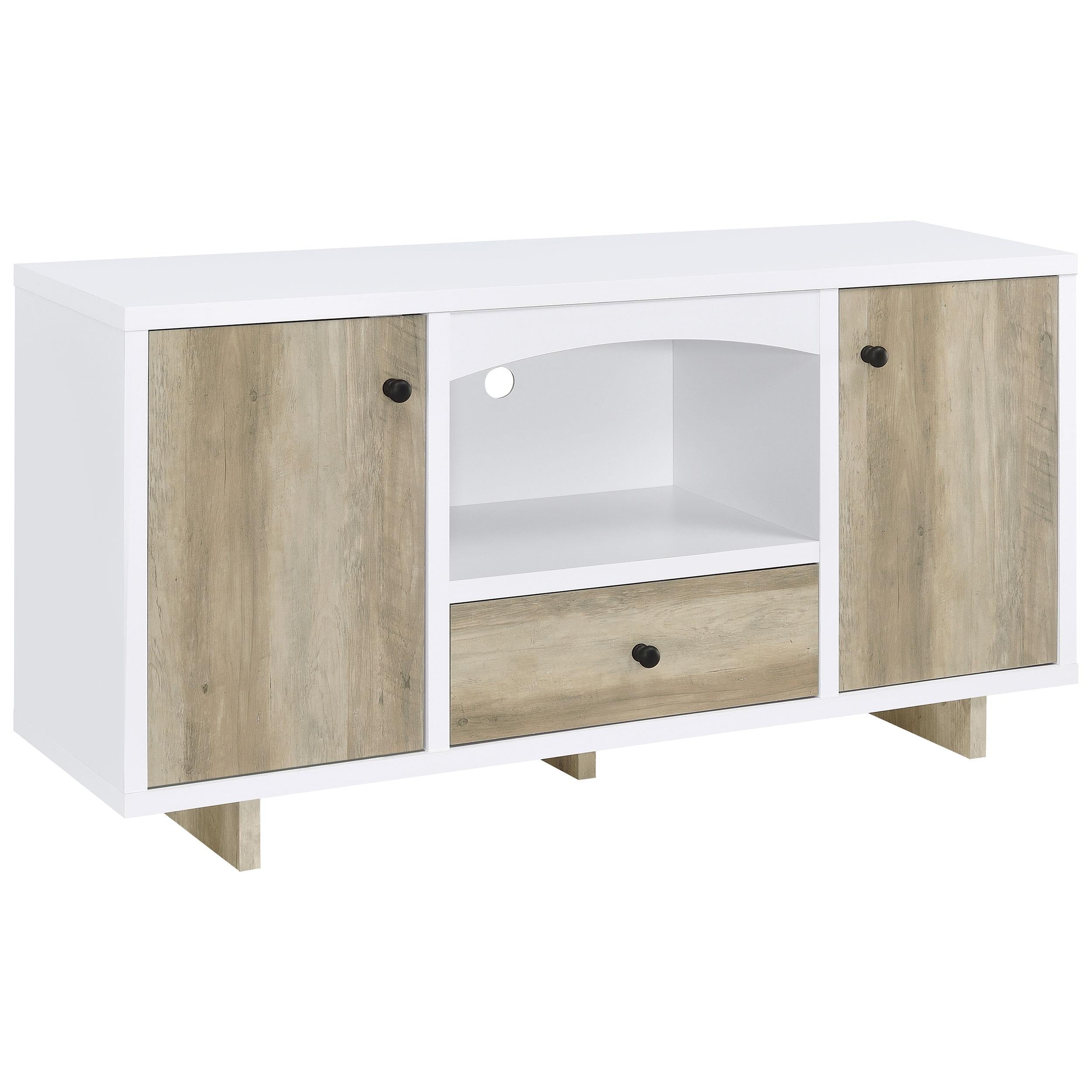 Coaster Furniture Dalton 950405 2-door Storage Cabinet – White and Distressed Pine