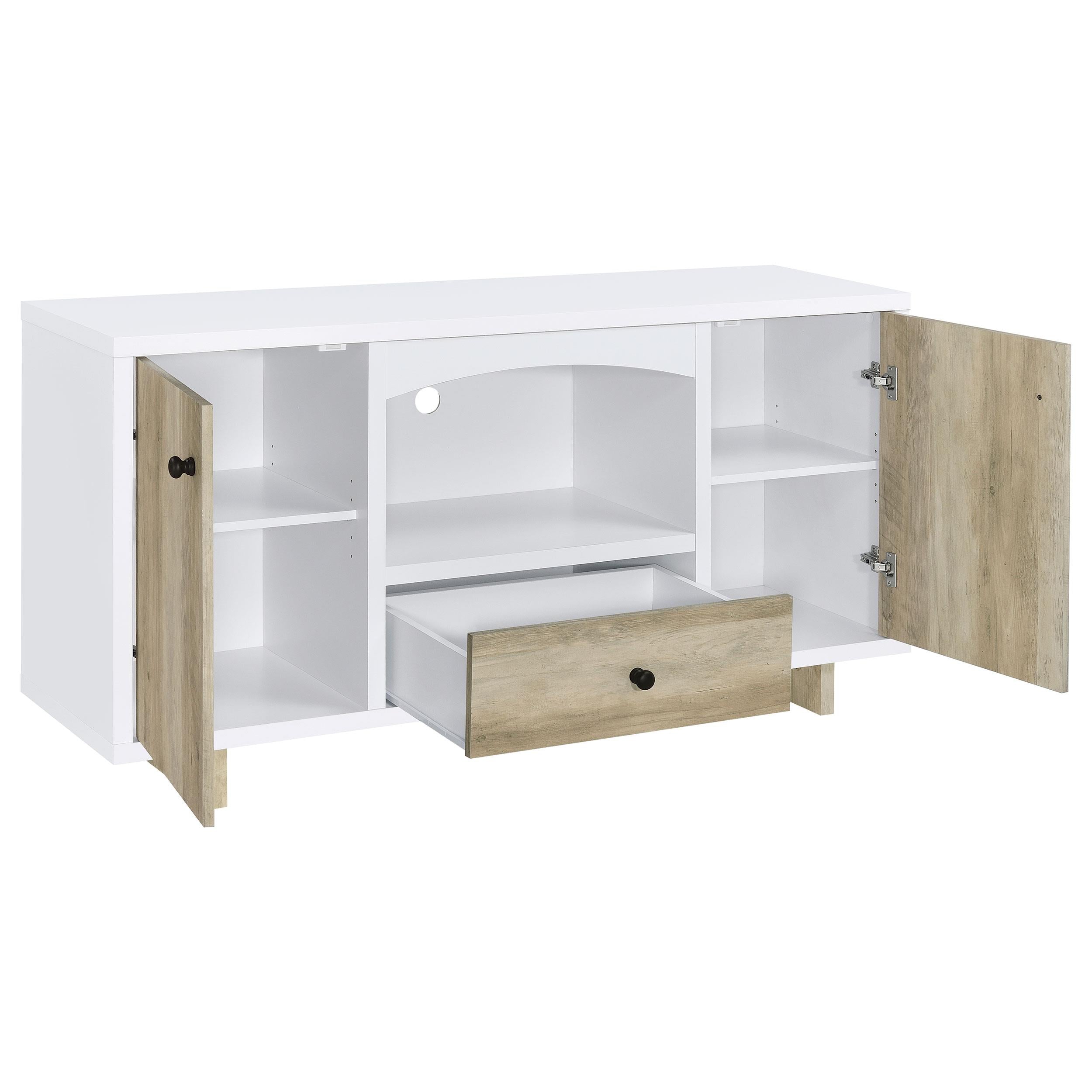 Coaster Furniture Dalton 950405 2-door Storage Cabinet - White and Distressed Pine - Image 2