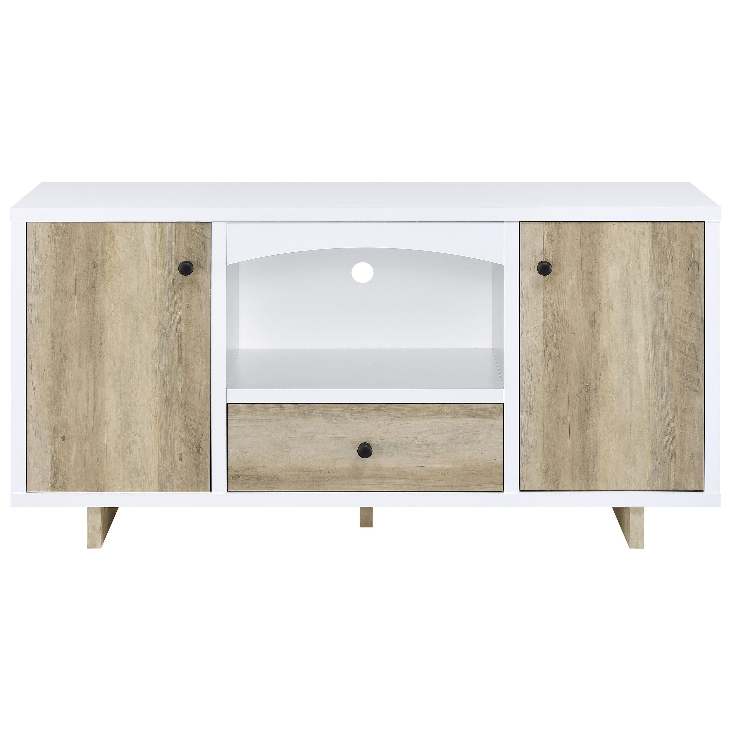Coaster Furniture Dalton 950405 2-door Storage Cabinet - White and Distressed Pine - Image 3