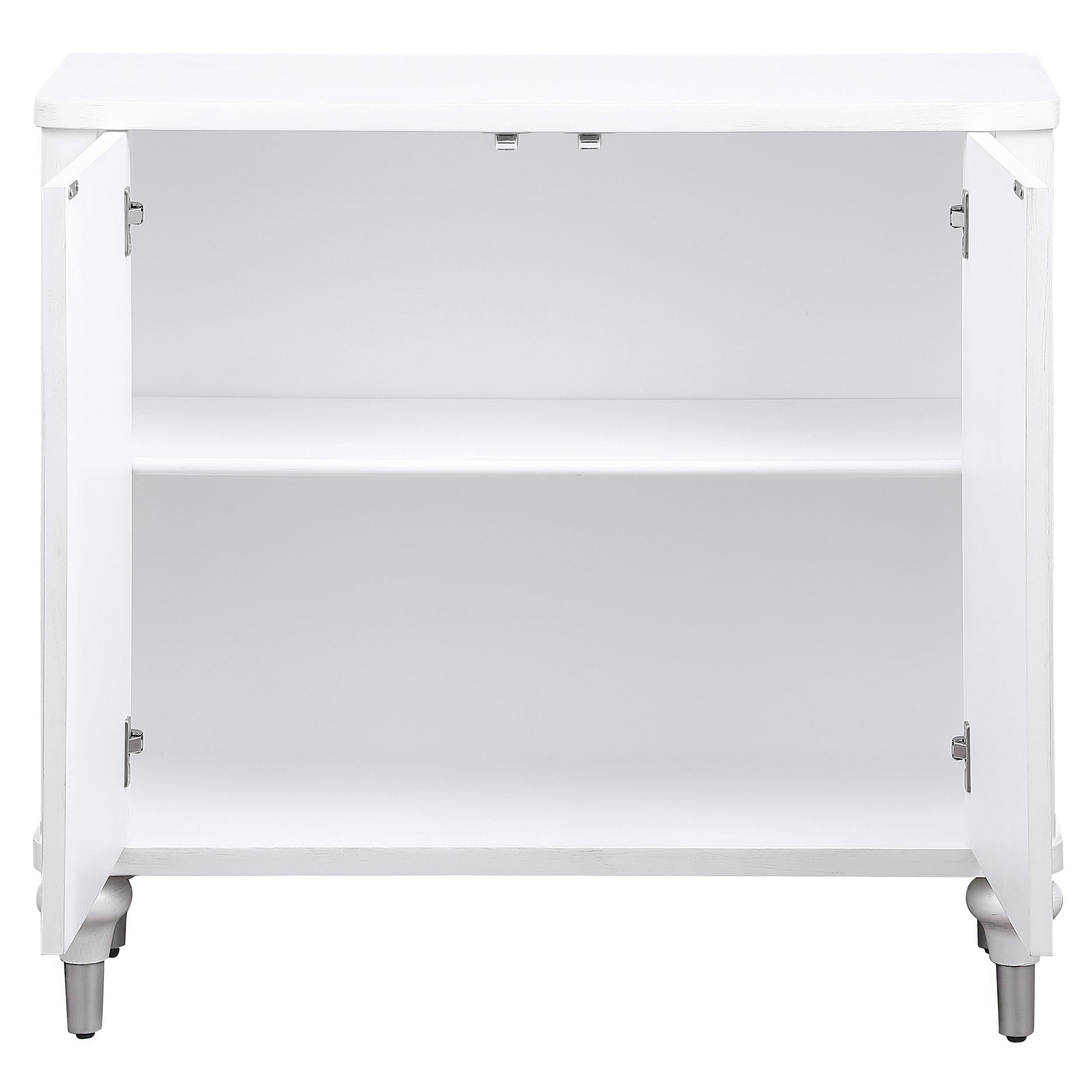 Coaster Furniture Cardella 950411 2-door Mandala Accent Cabinet - Distressed White - Image 3