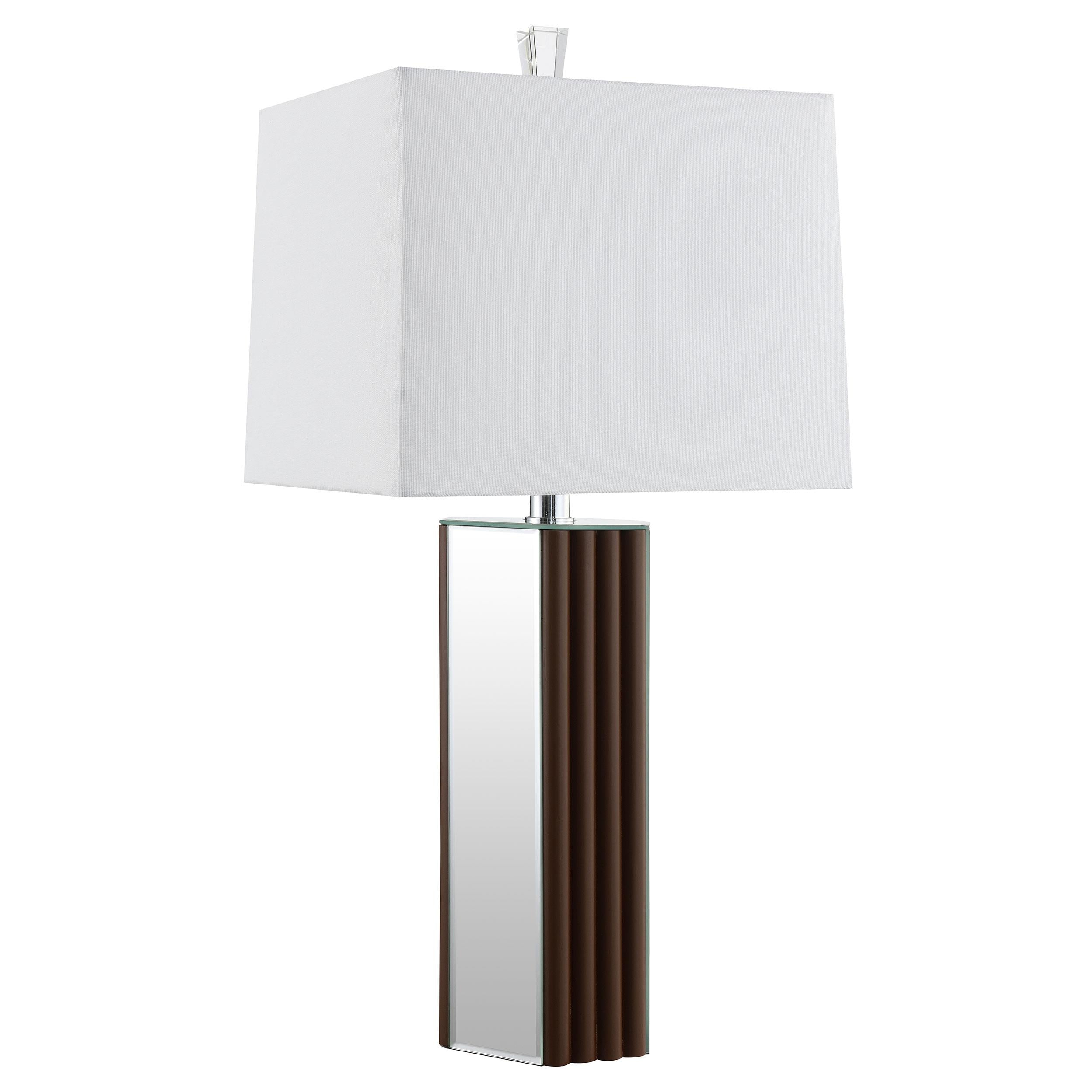 Coaster Furniture Elena 920177 30-inch Square Tapered Mirrored Table Lamp - Brown - Image 2