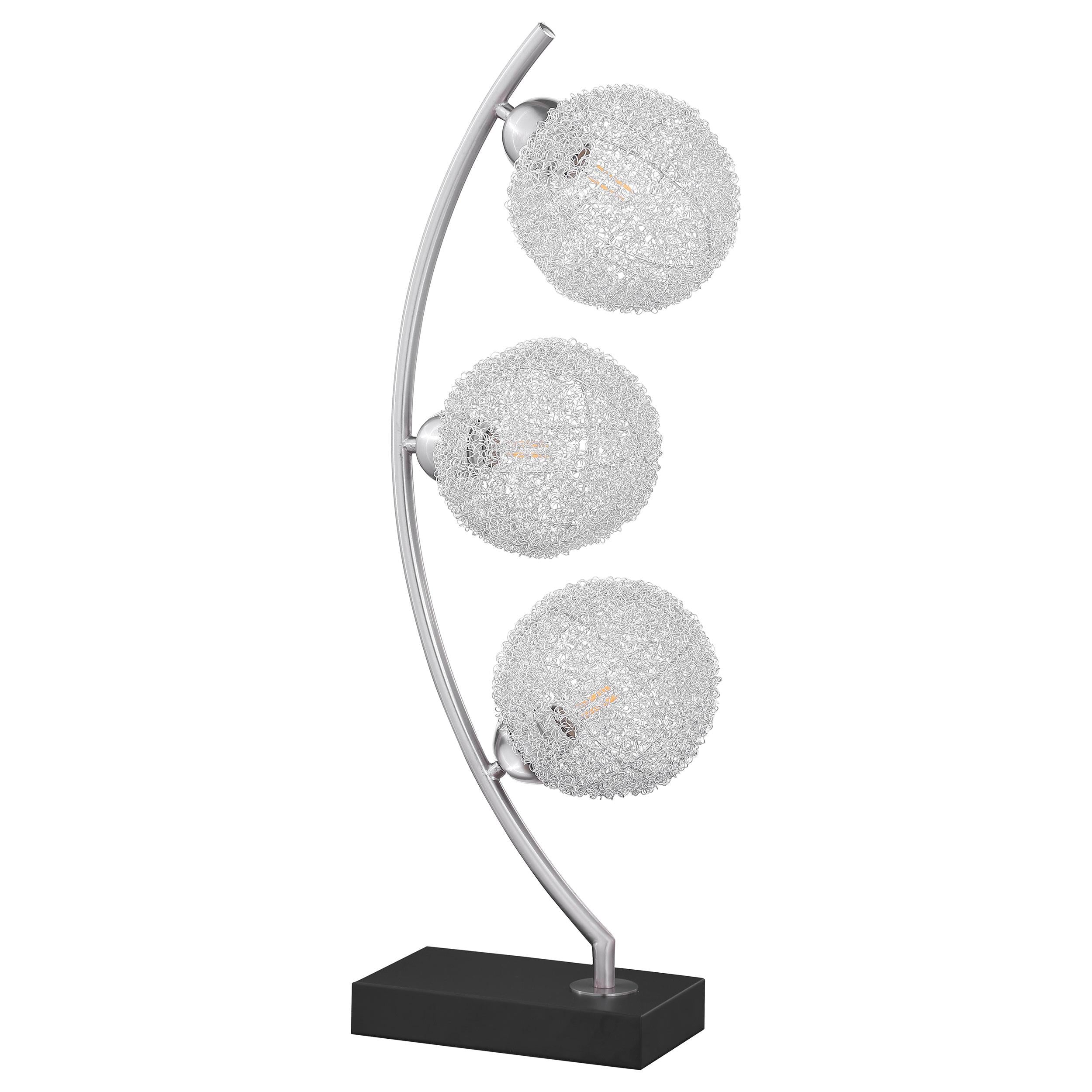 Coaster Furniture Claudia 920233 30-inch Woven Spherical Metal Table Lamp - Black - Image 2