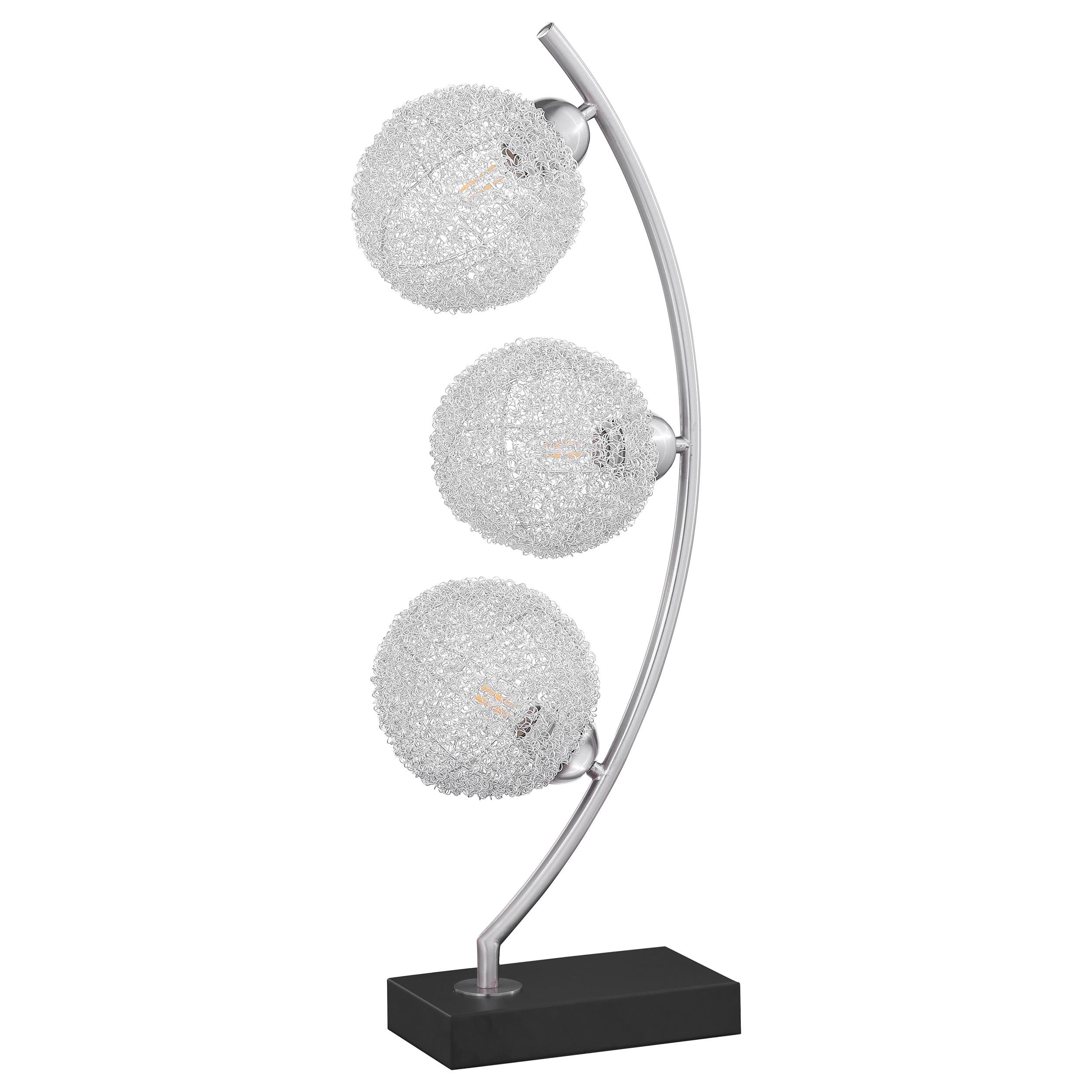 Coaster Furniture Claudia 920233 30-inch Woven Spherical Metal Table Lamp - Black - Image 3