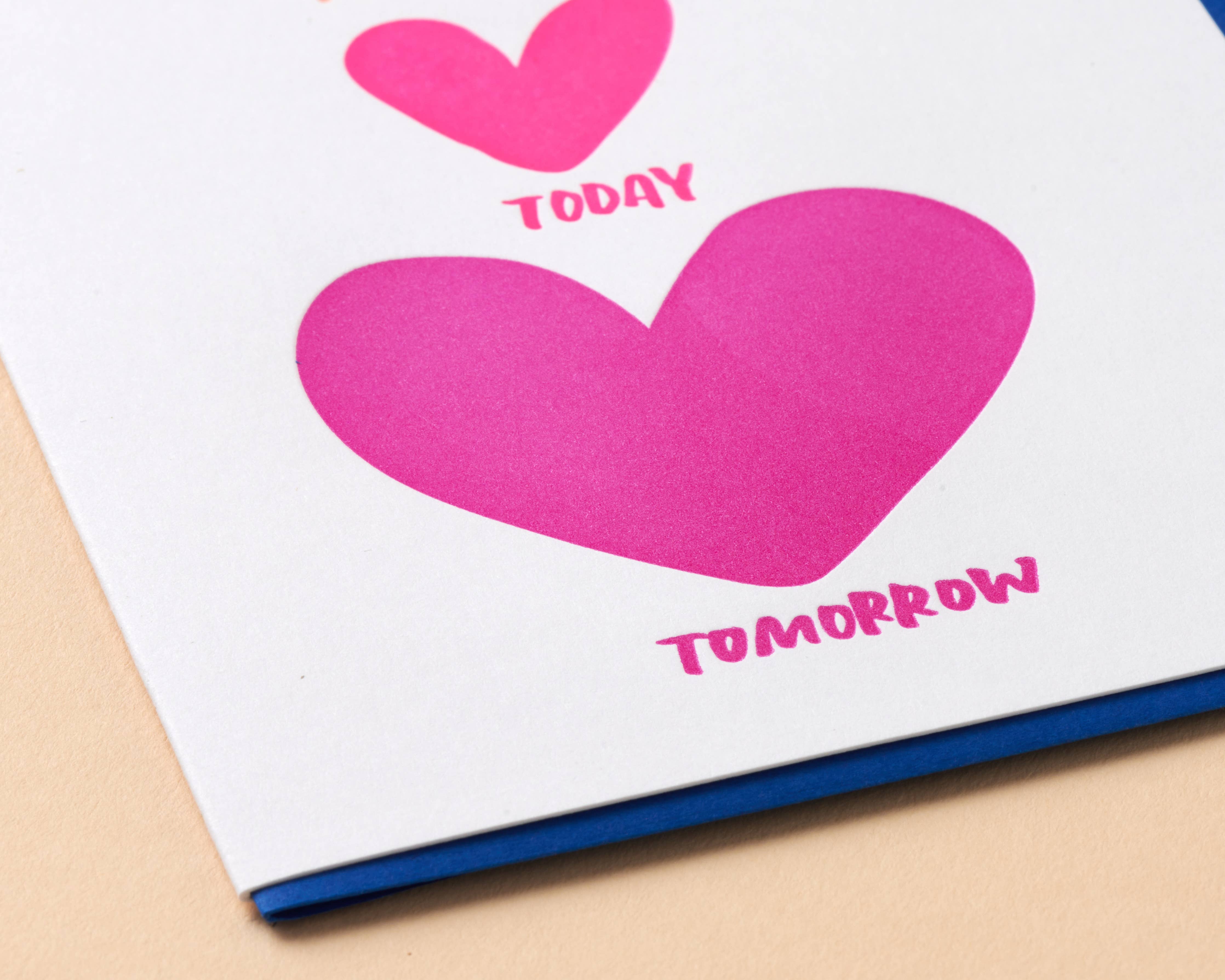 Tomorrow Anniversary Letterpress Greeting Card - Image 2