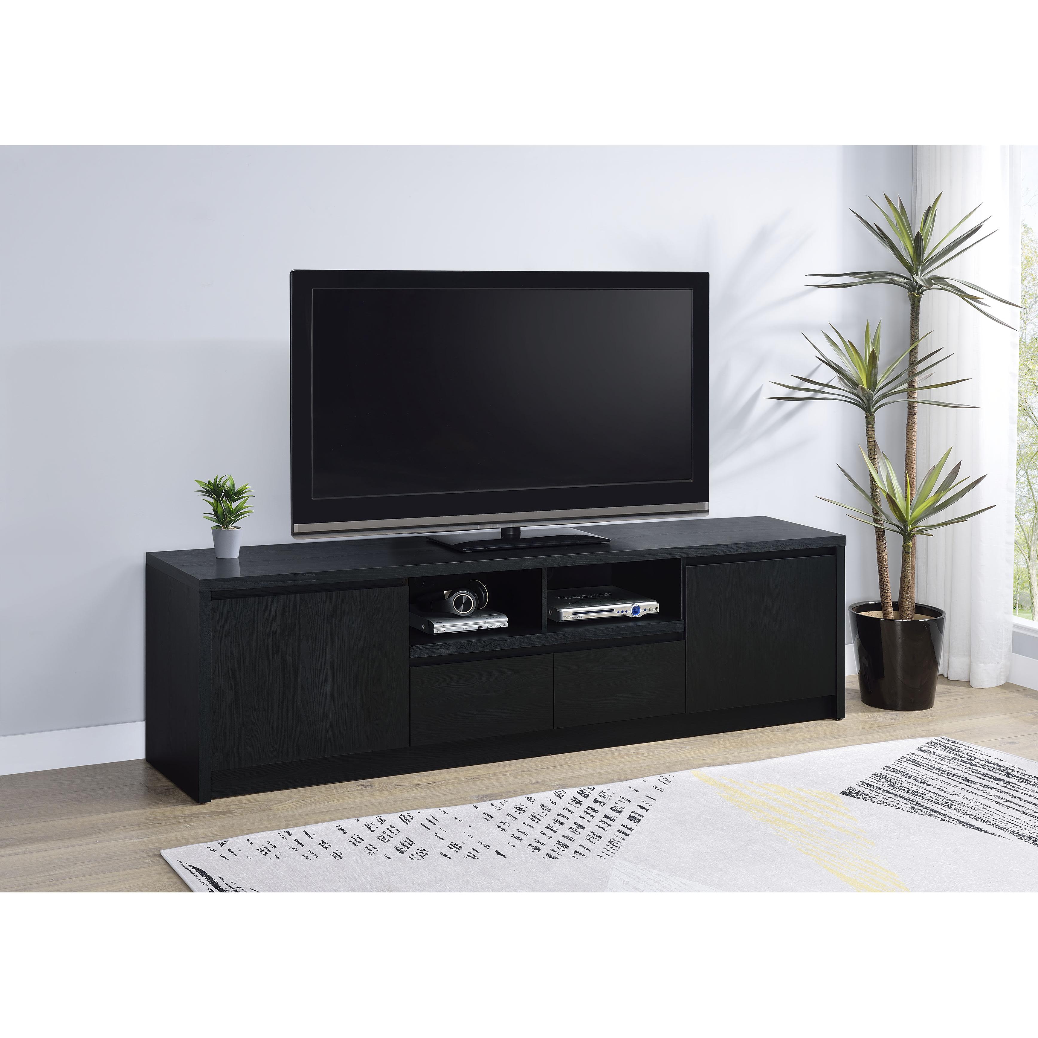 Coaster Furniture Winfield 706223 78-inch 2-door TV Stand Media Console - Black - Image 2