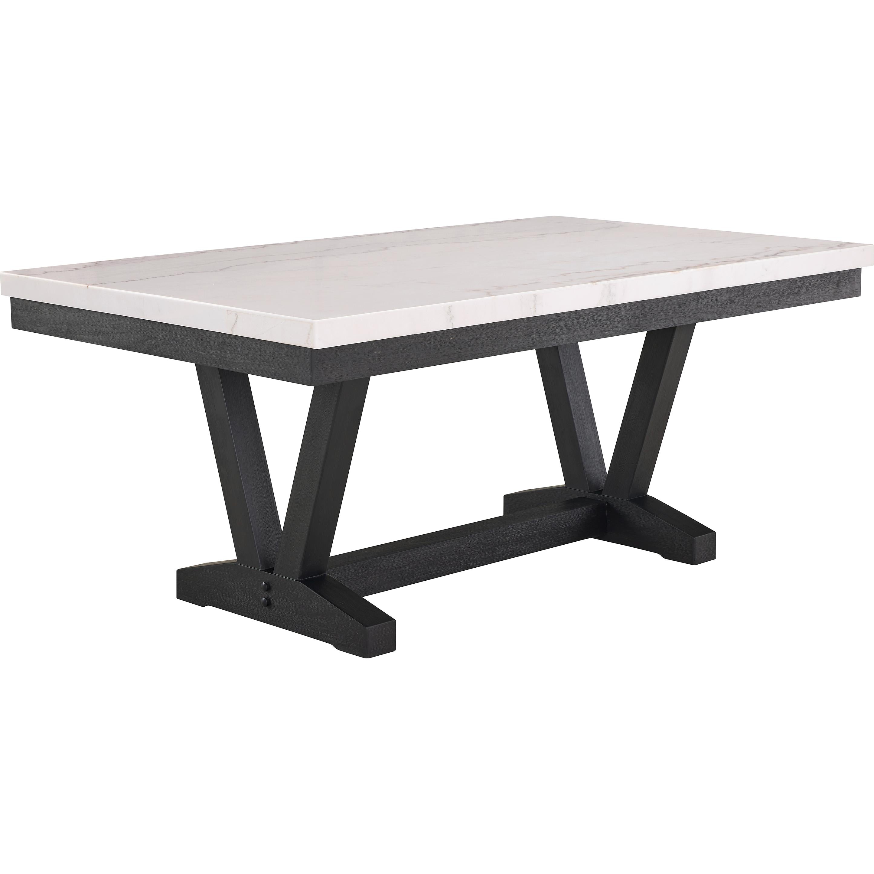 Crown Mark Varley 1320T-4272 Genuine Marble Dining Table - Image 1