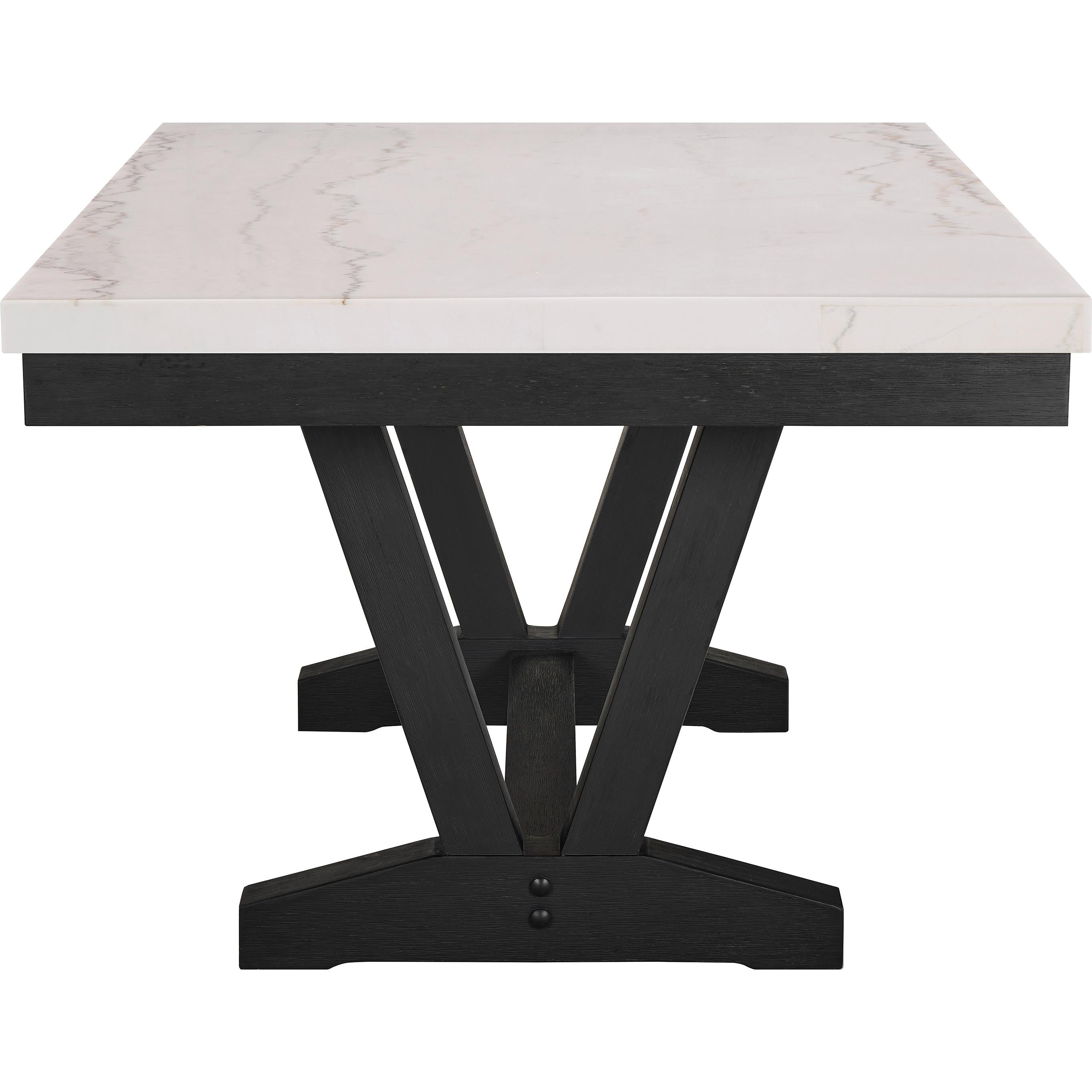Crown Mark Varley 1320T-4272 Genuine Marble Dining Table - Image 2
