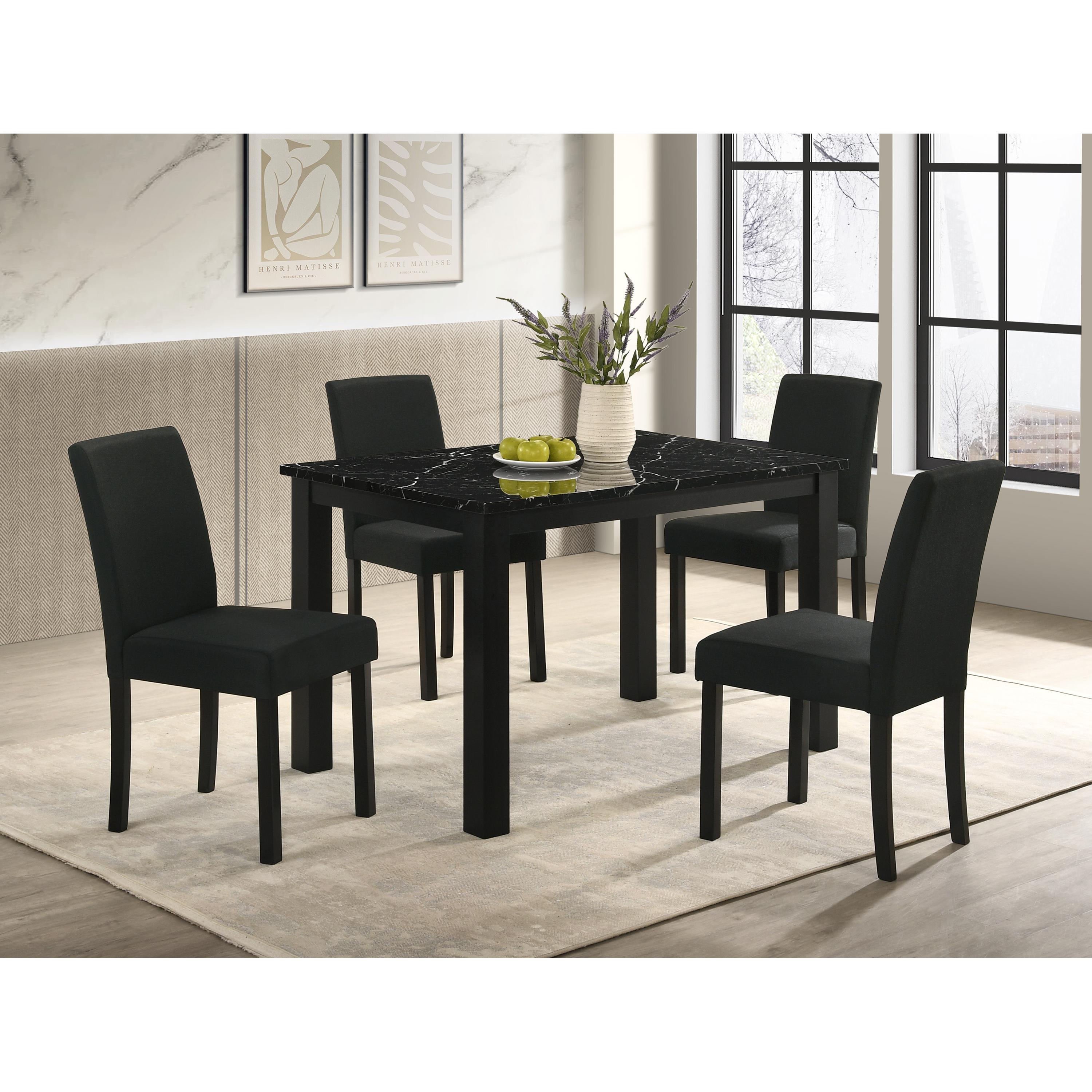 Crown Mark Resia 2120BK-T-3048 Dining Table - Black - Image 2