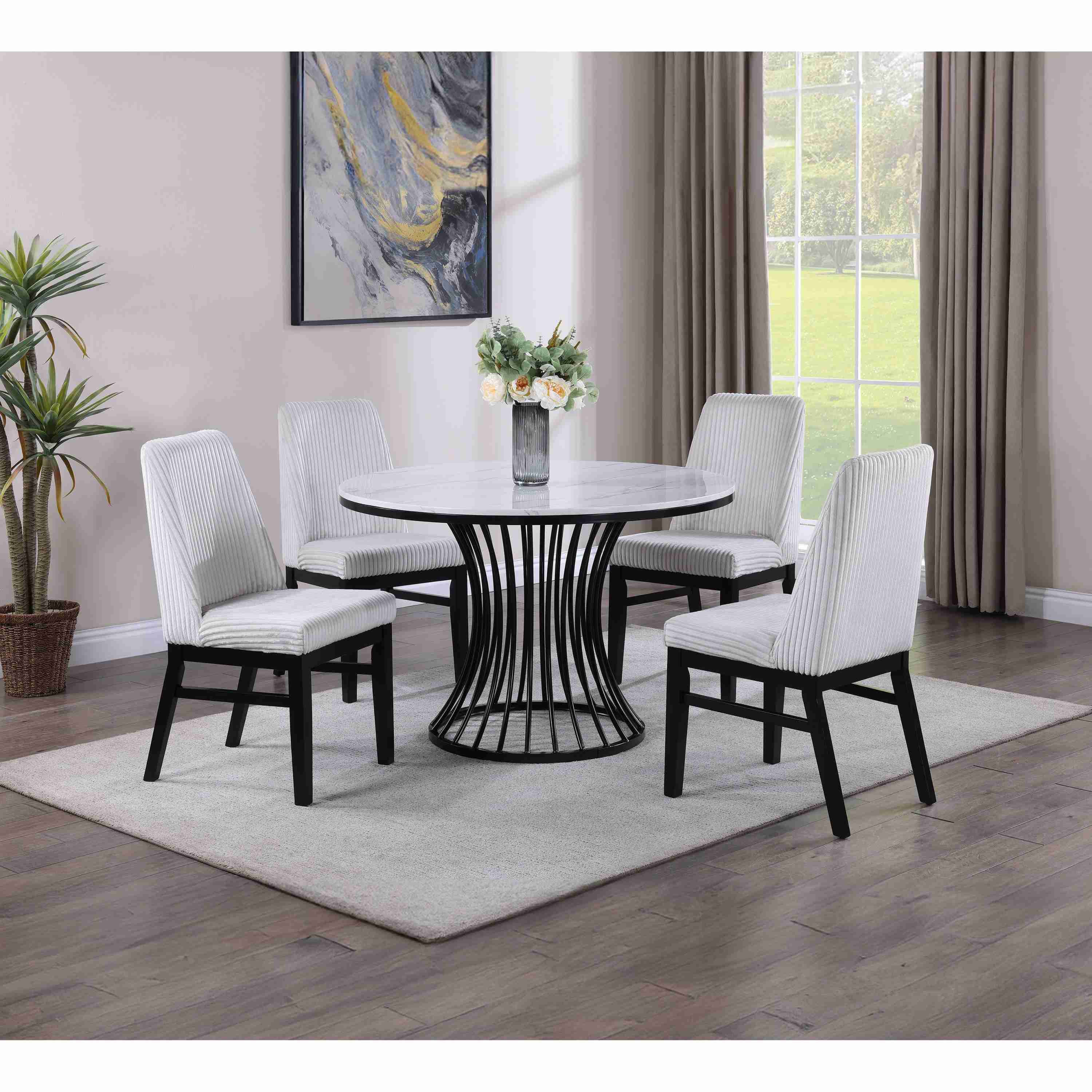 Crown Mark Hadley 2201T - Round Dining Table (SET) - Image 1