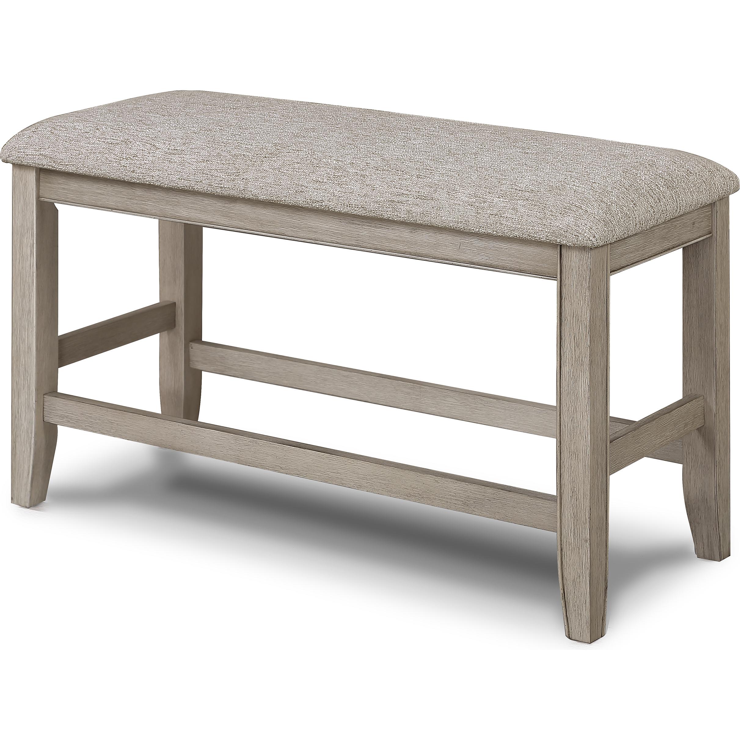 Crown Mark Fulton 2727MB-BENCH Counter Height Bench - White Oak - Image 1