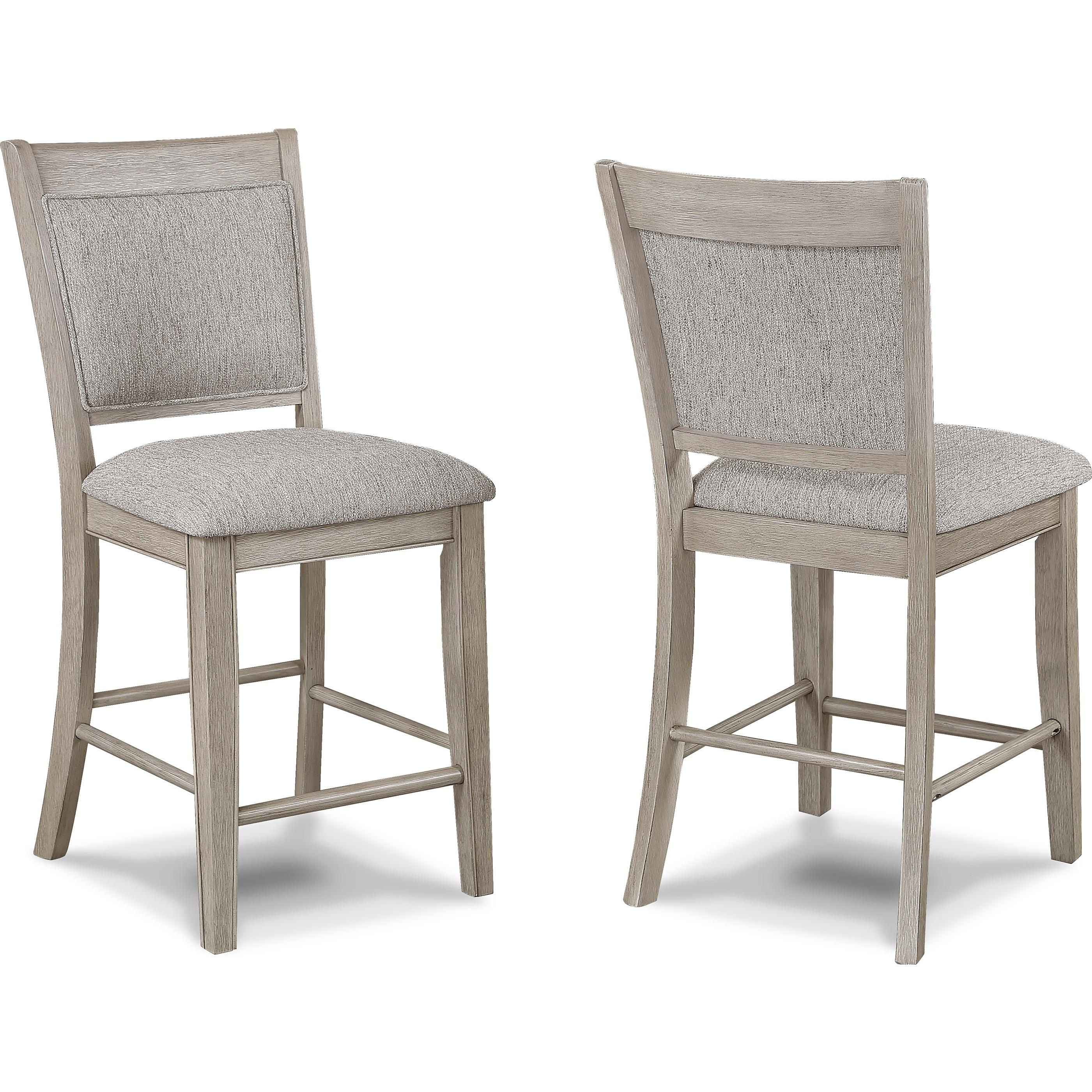 Crown Mark Fulton 2727MB-S-24 Counter Height Chair - White Oak - Image 1