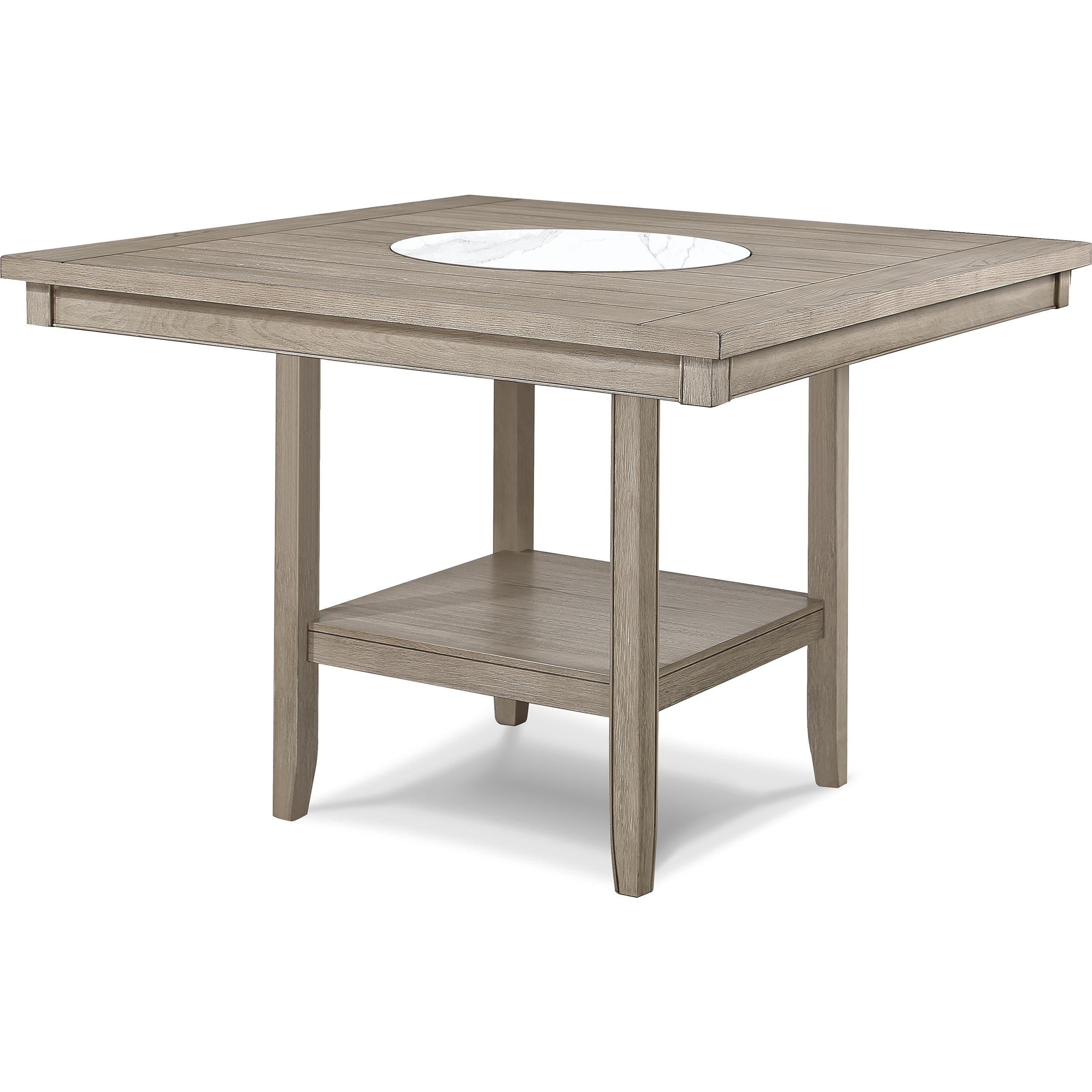 Crown Mark Fulton 2727MB-T-4848 Counter Height Dining Table - White Oak - Image 1