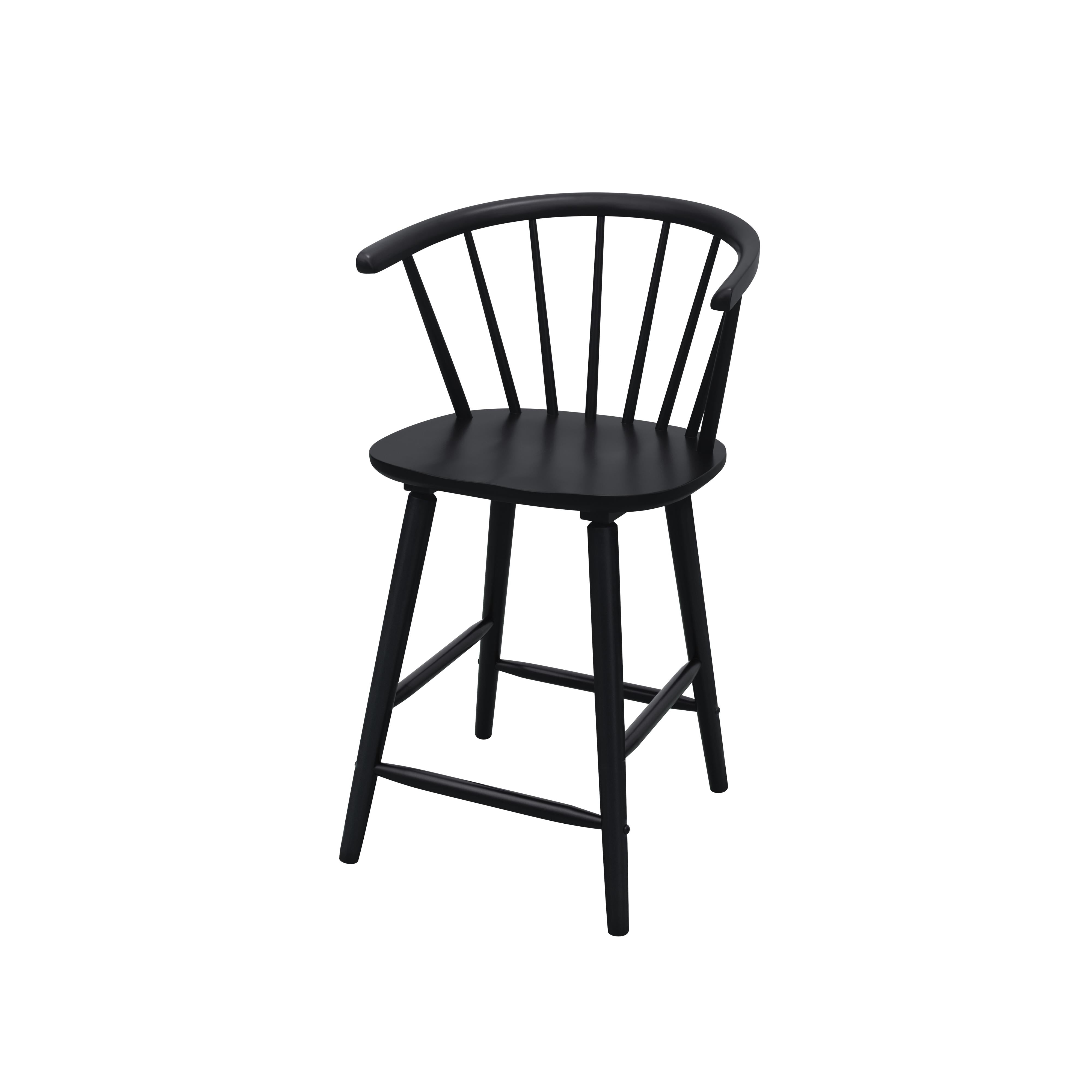 Crown Mark Janna 2981BK-24 Counter Height Stool - Black - Image 1