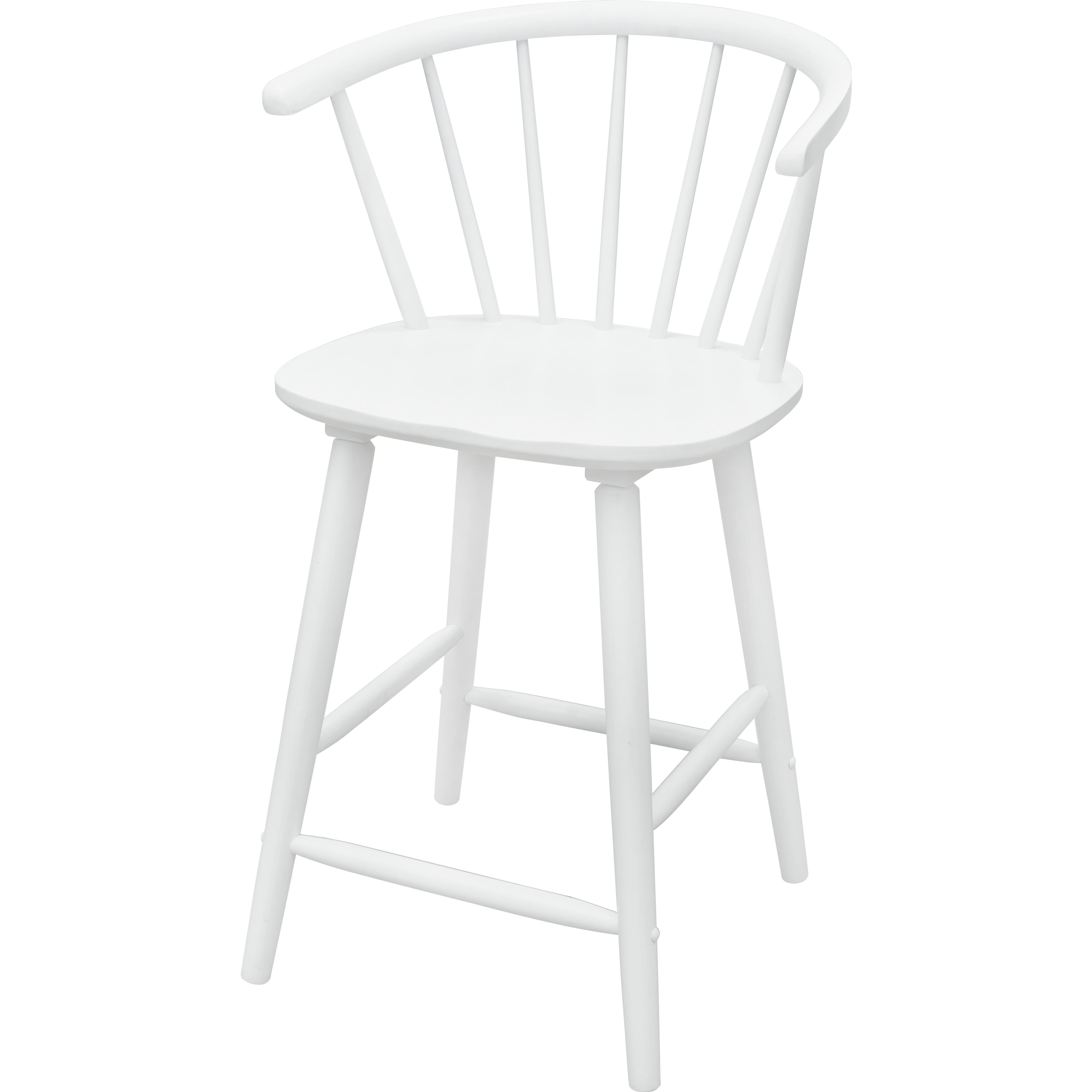 Crown Mark Janna 2981WH-24 Counter Height Stool - White - Image 1