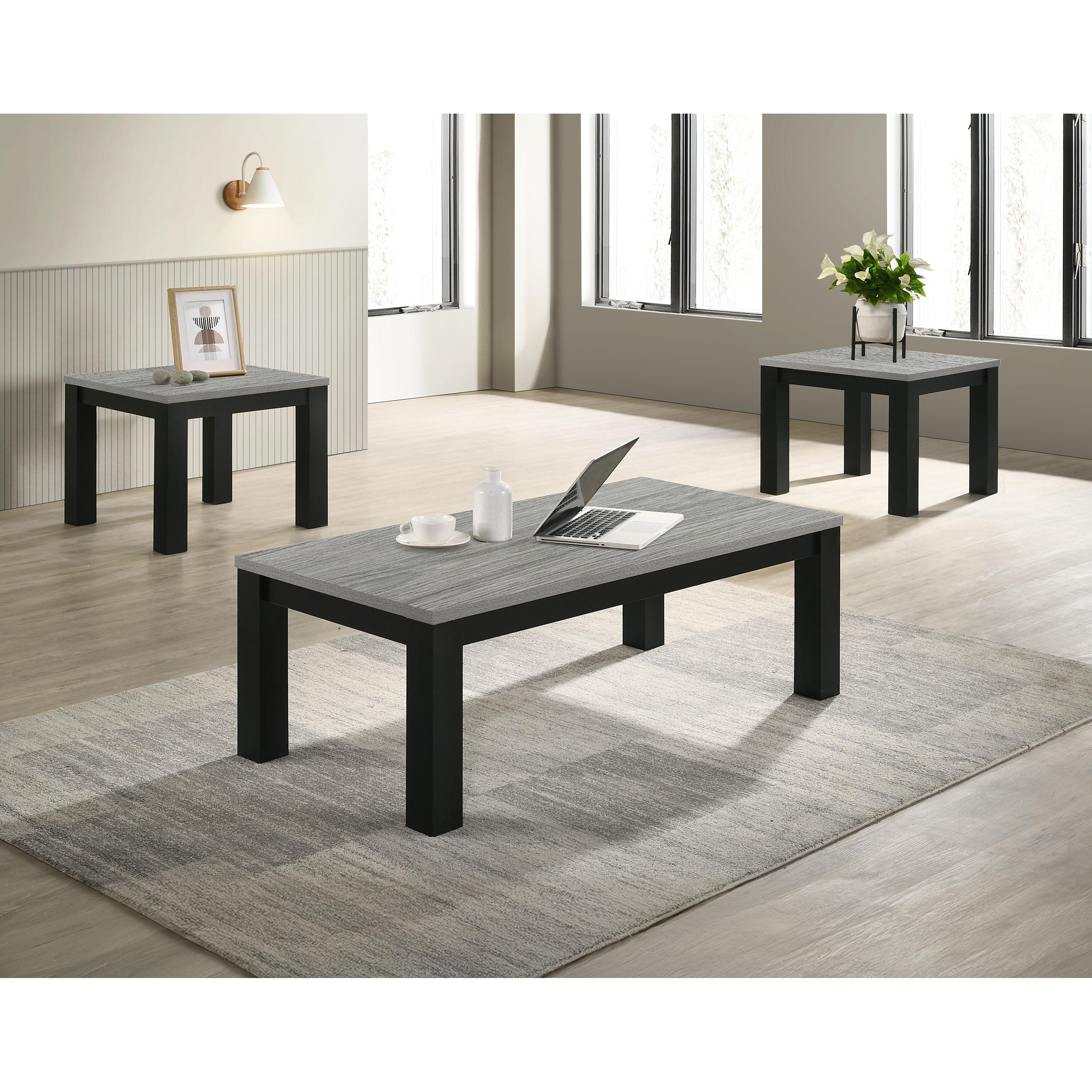 Crown Mark Theo 4168SET-GY 3 pc Cocktail Table Set - Grey - Image 1