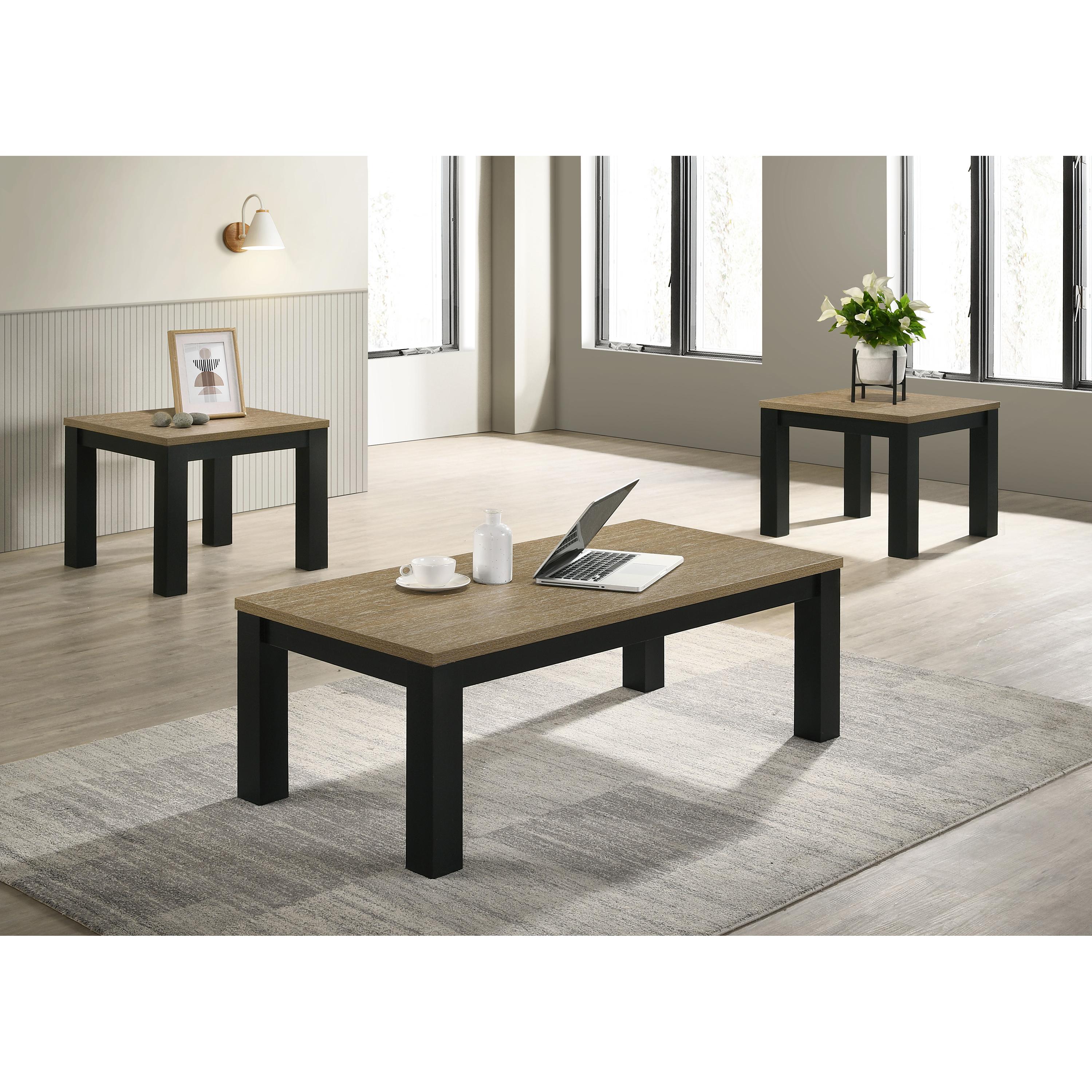 Crown Mark Theo 4168SET-NAT 3 pc Cocktail Table Set - Natural - Image 1