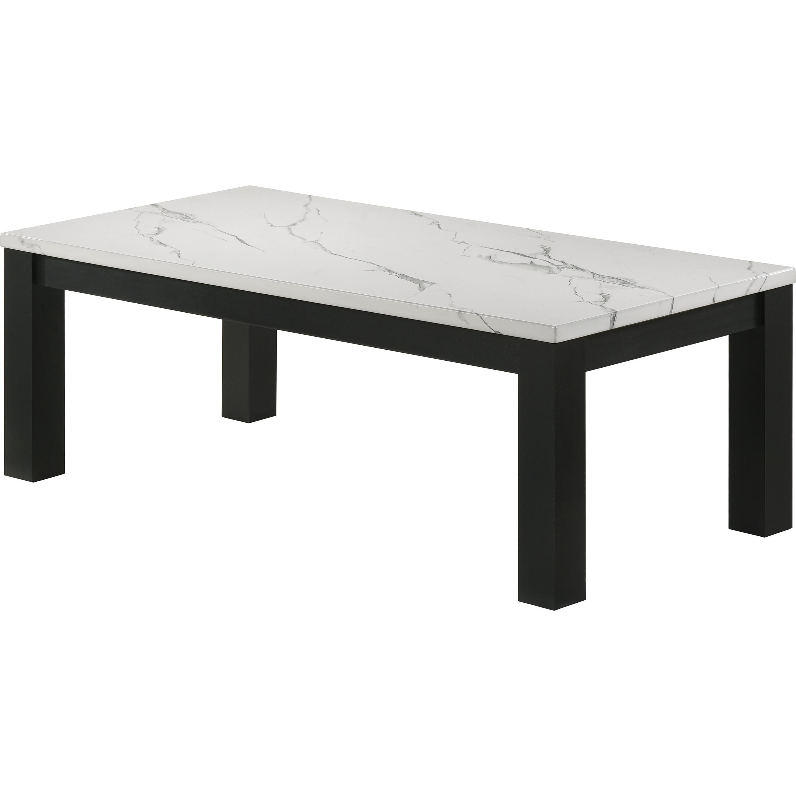 Crown Mark Ivy 4170SET-WH 3 pc Cocktail Table Set - Faux Marble White - Image 2