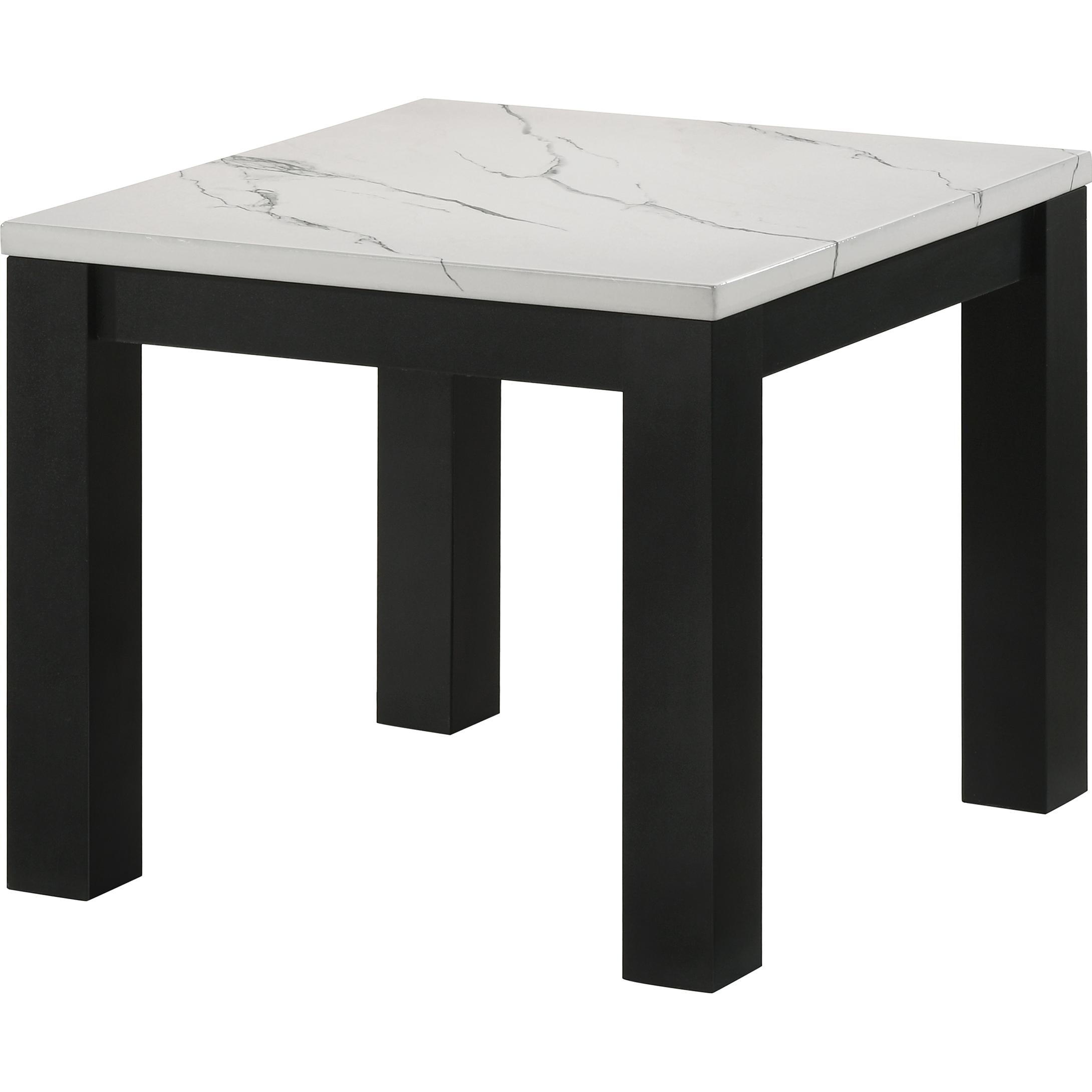 Crown Mark Ivy 4170SET-WH 3 pc Cocktail Table Set - Faux Marble White - Image 3