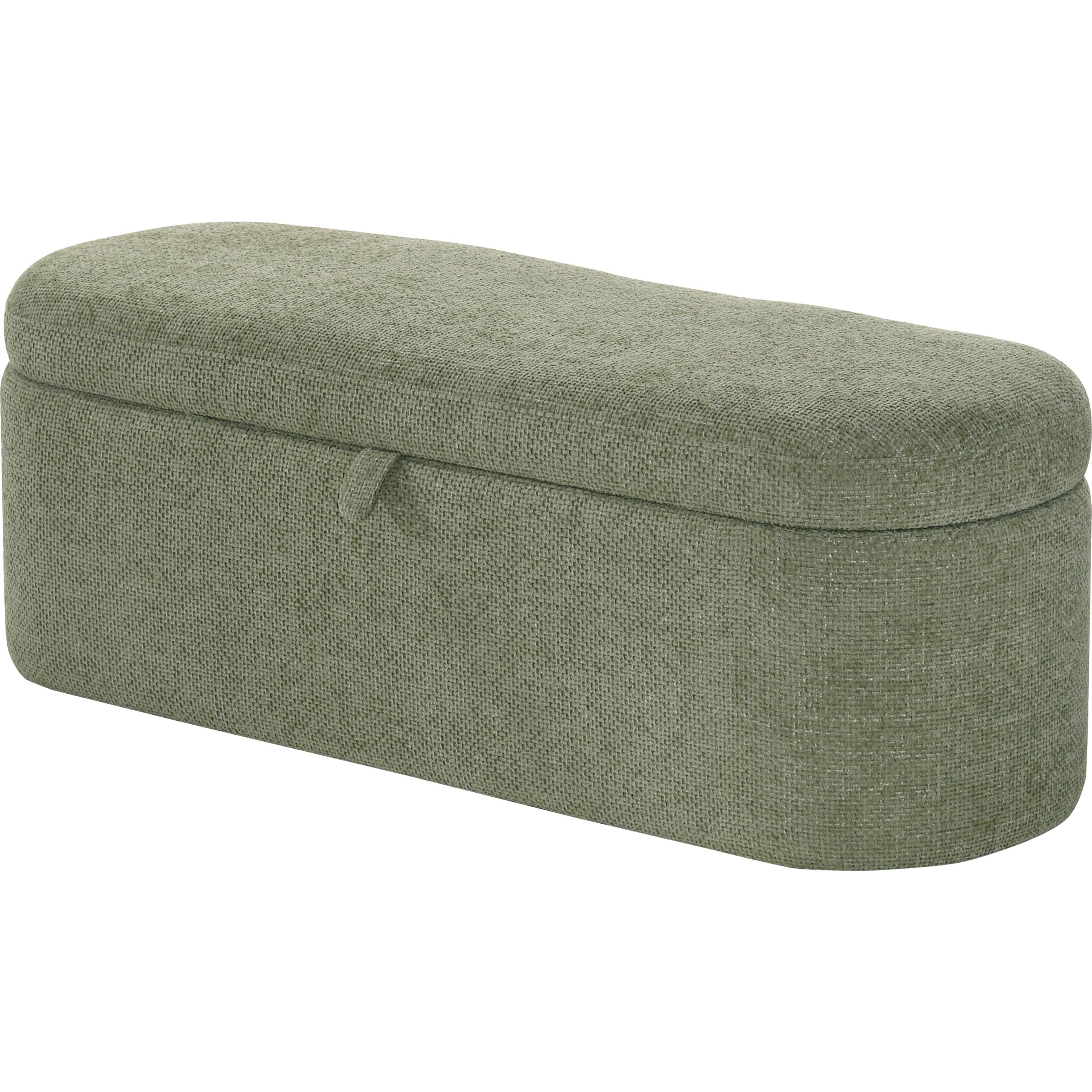 Crown Mark Philipa 4924GR-BENCH Storage Bench – Green Tweed