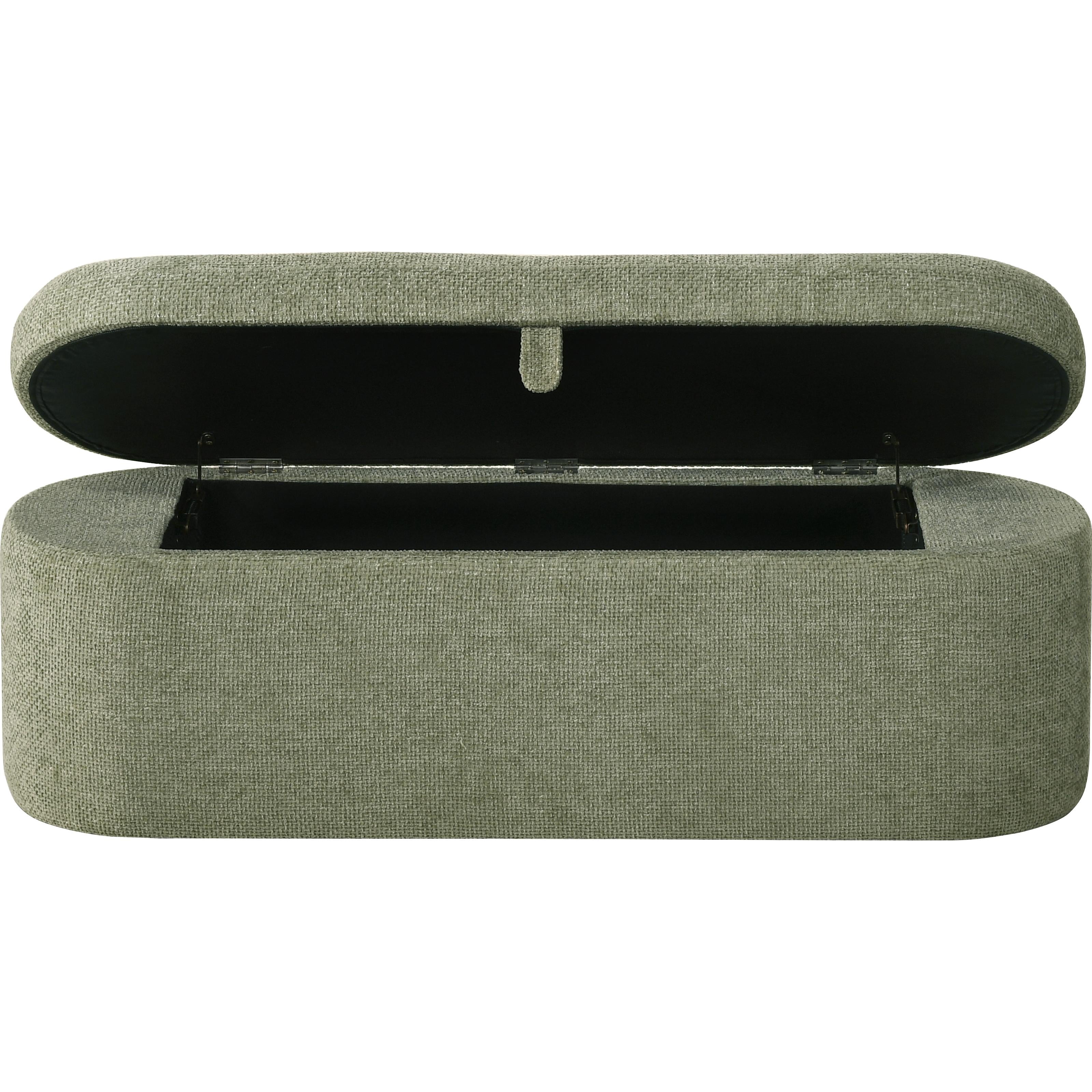Crown Mark Philipa 4924GR-BENCH Storage Bench - Green Tweed - Image 3