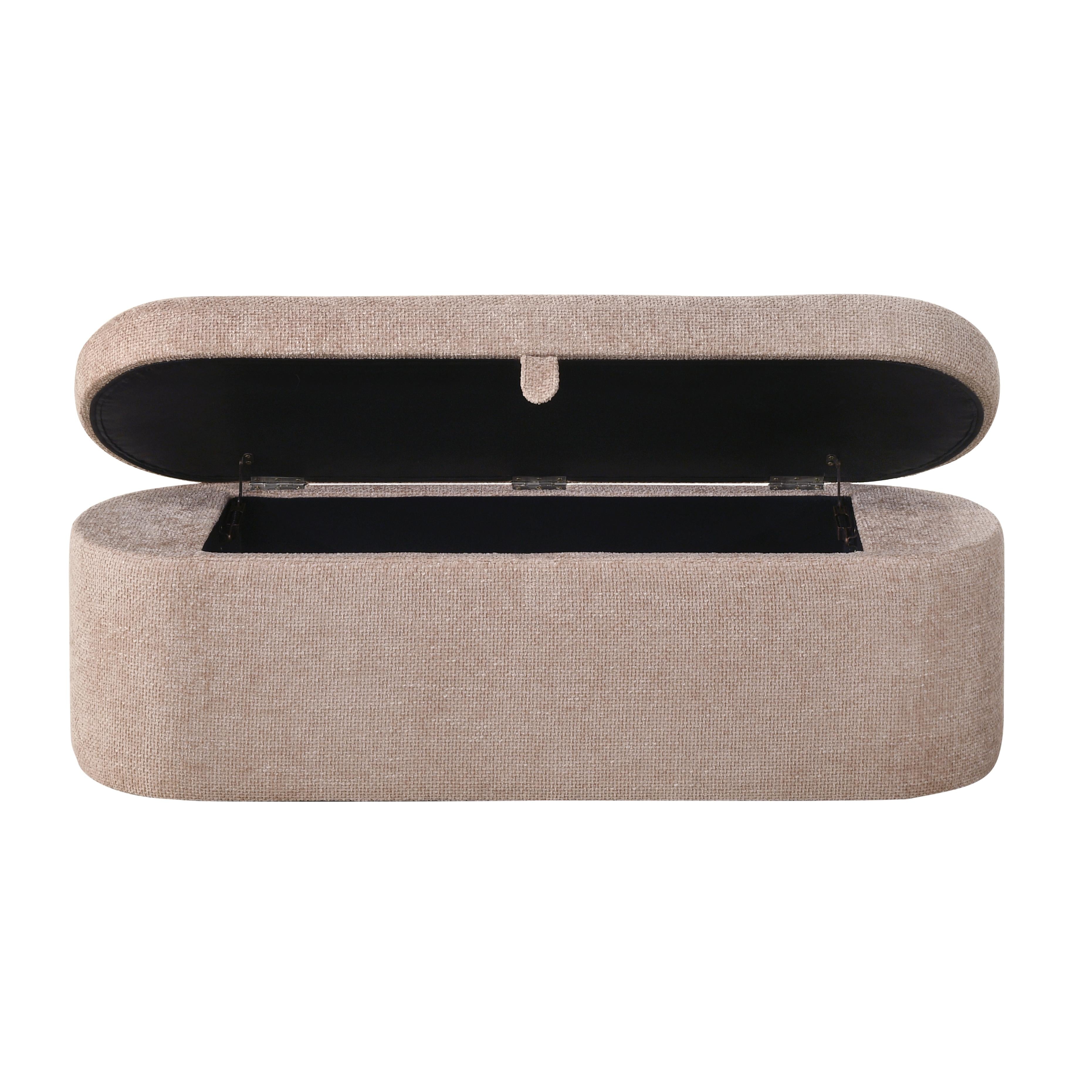 Crown Mark Philipa 4924MV-BENCH Storage Bench - Mauve Tweed - Image 3