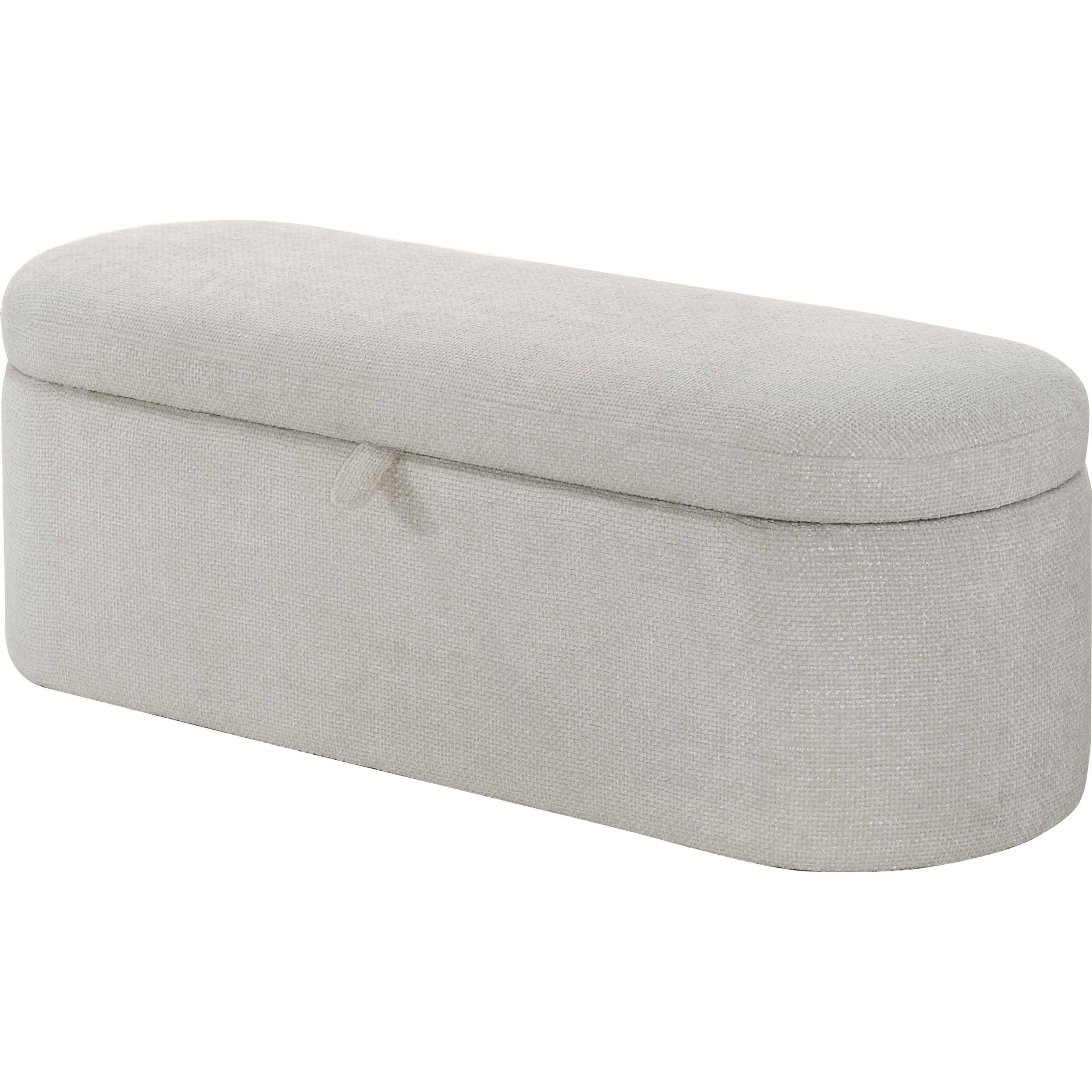 Crown Mark Philipa 4924OT-BENCH Storage Bench - Oatmeal Tweed - Image 1