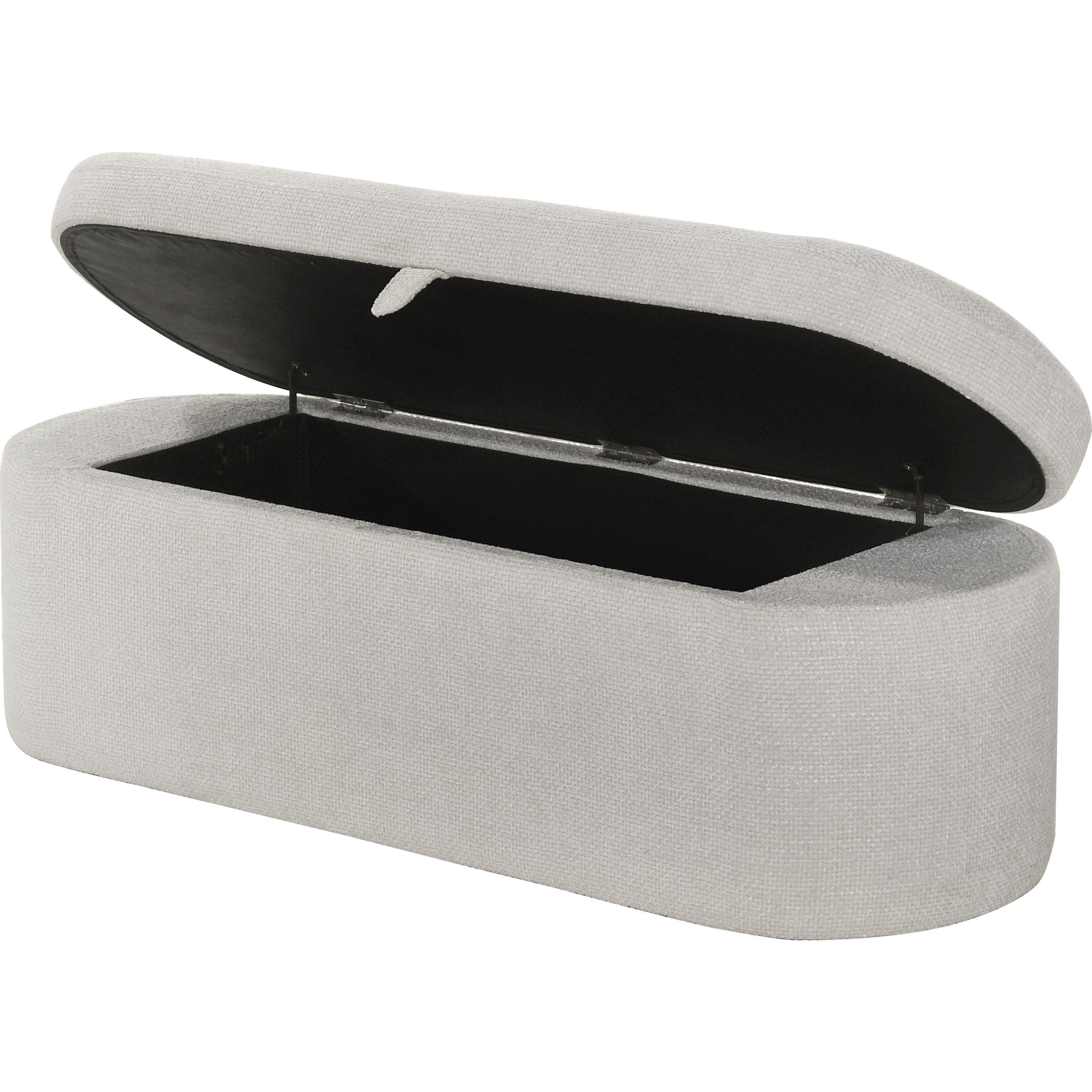 Crown Mark Philipa 4924OT-BENCH Storage Bench - Oatmeal Tweed - Image 2