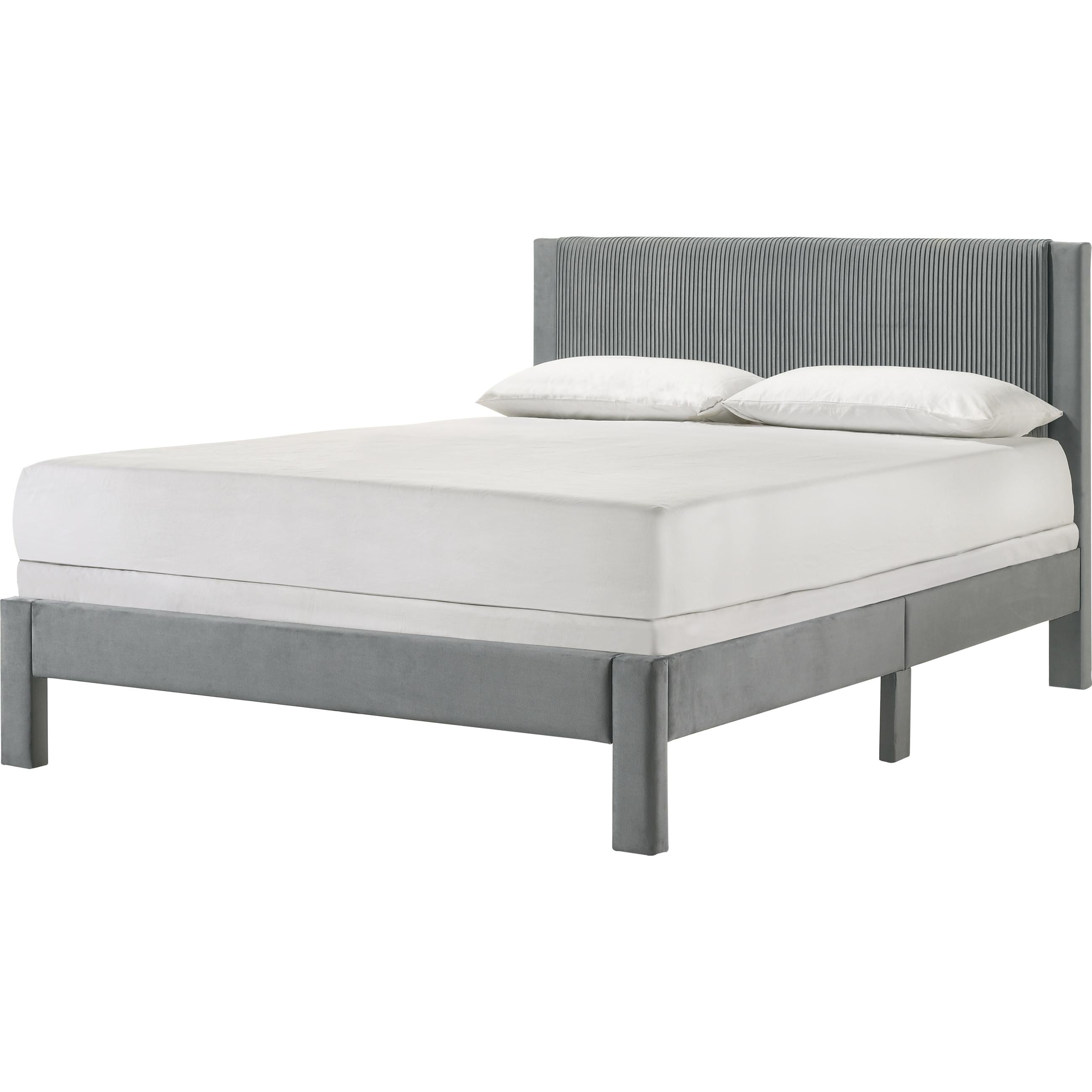 Crown Mark Lucia 5097LG-Q Queen Bed - Light Grey - Image 1