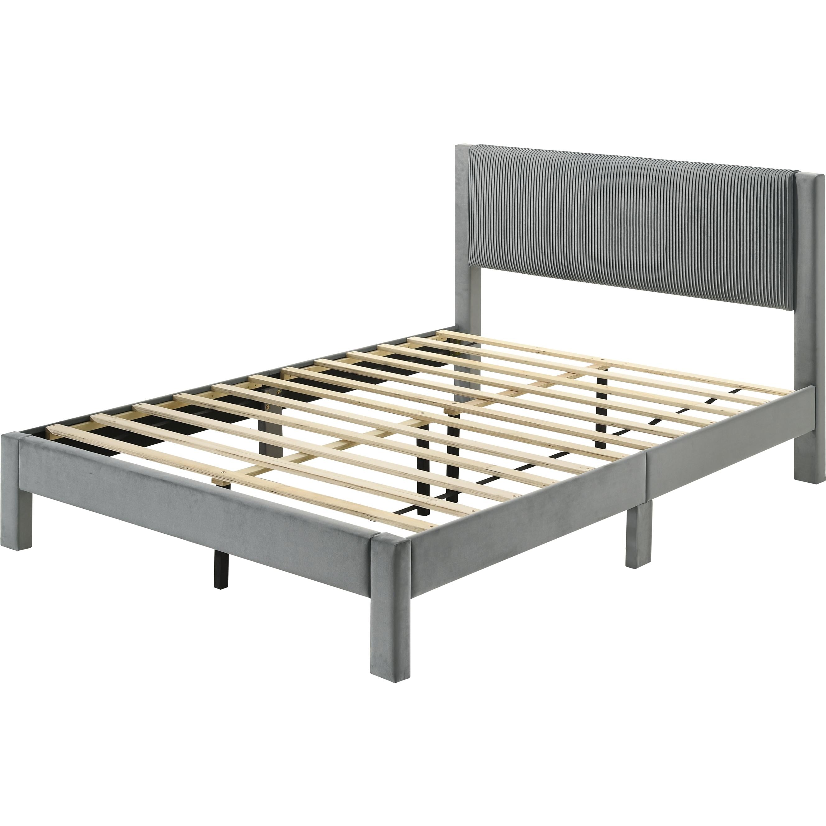 Crown Mark Lucia 5097LG-Q Queen Bed - Light Grey - Image 2