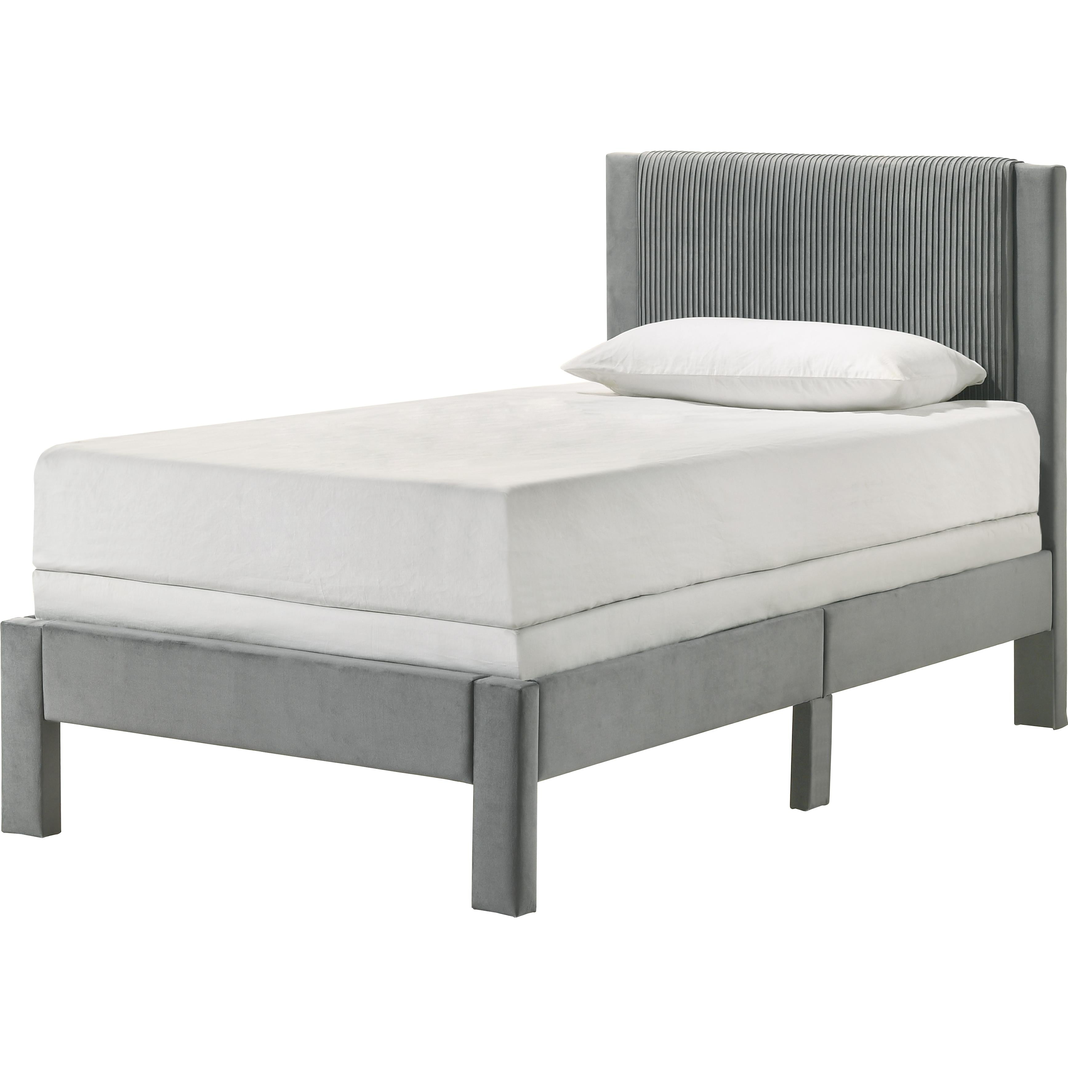 Crown Mark Lucia 5097LG-T Twin Bed - Light Grey - Image 1