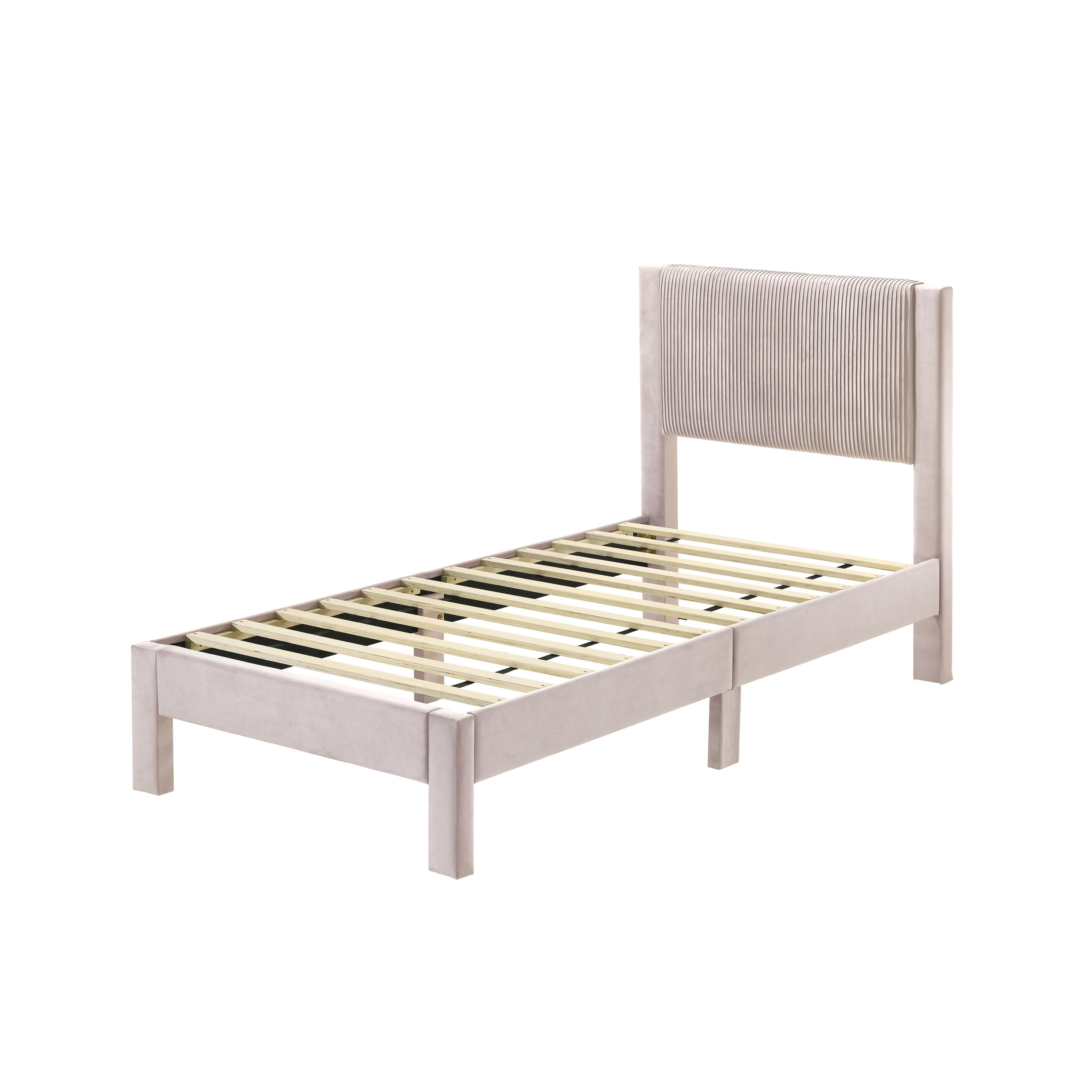 Crown Mark Lucia 5097PK-T Twin Bed - Pink - Image 2