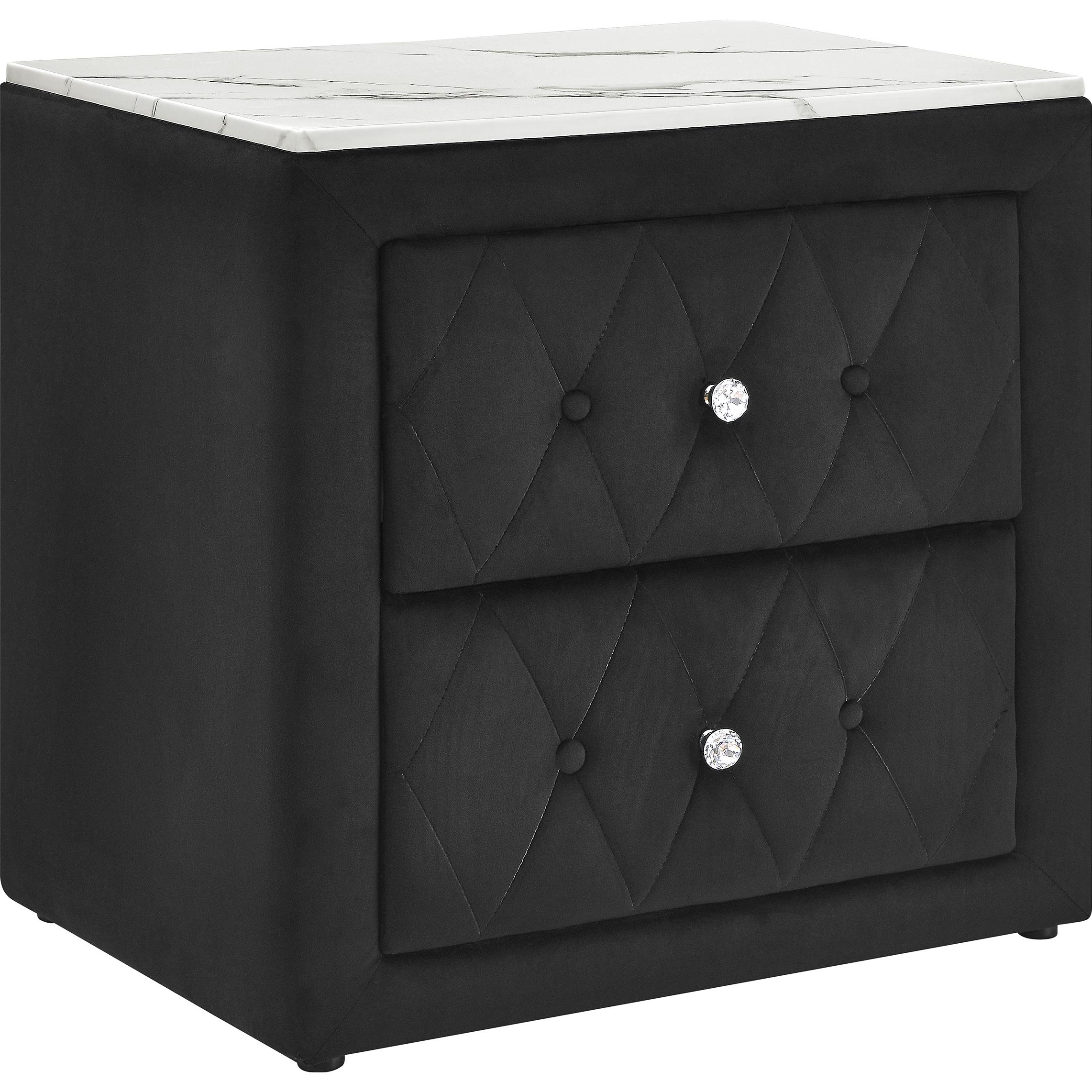 Crown Mark Annabelle 5114BK-2 Nightstand - Black - Image 1