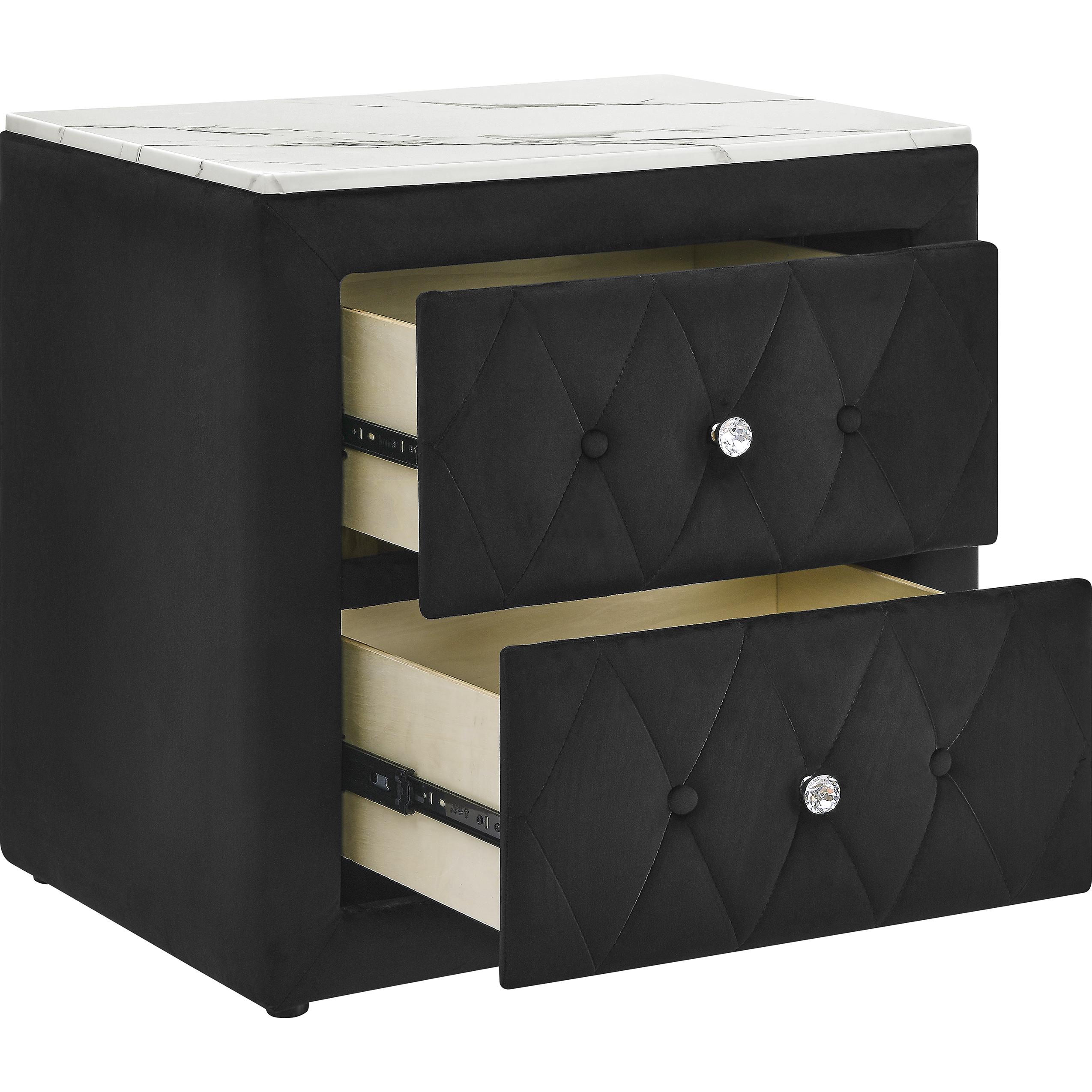 Crown Mark Annabelle 5114BK-2 Nightstand - Black - Image 2