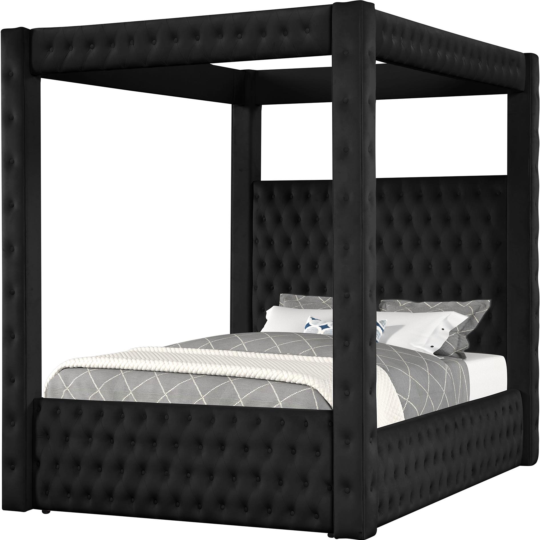 Crown Mark Annabelle 5114BK-K King Canopy Bed - Black - Image 1