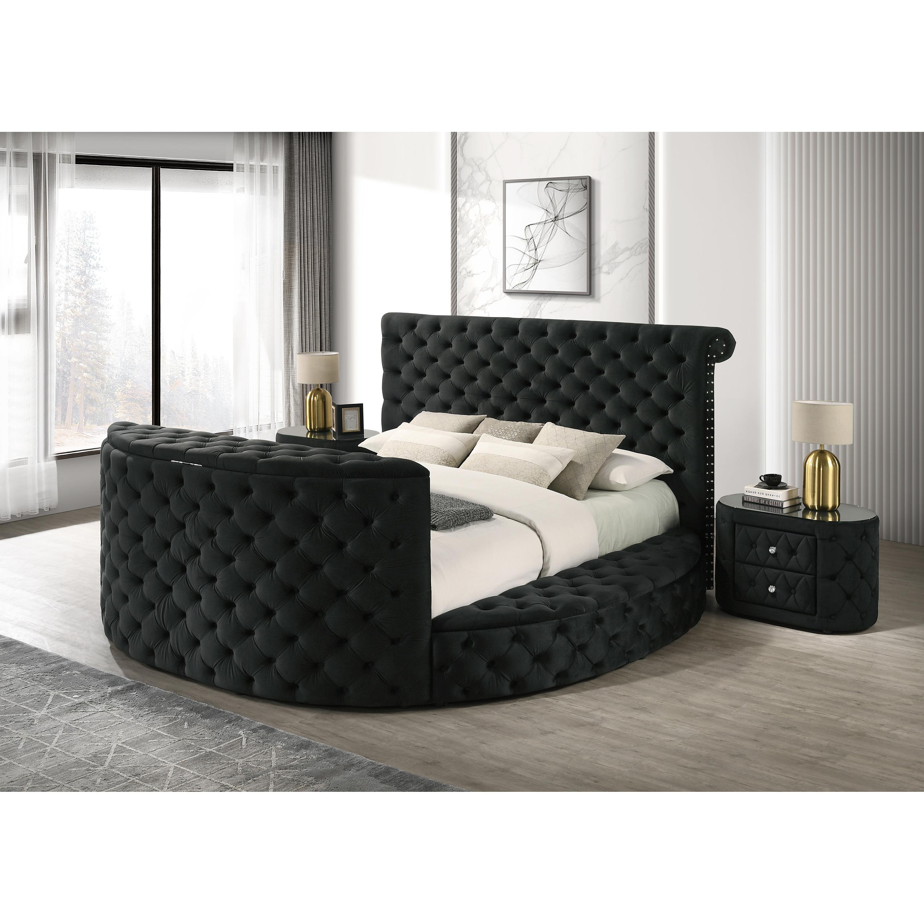 Crown Mark Voltare 5212BK-2 Nightstand - Black - Image 3